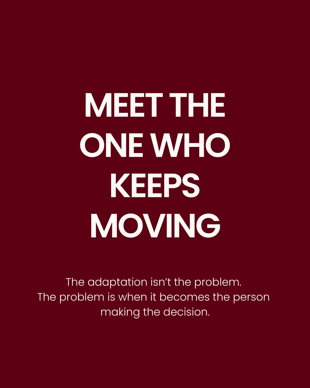 They&rsquo;re ambitious. Driven. Focused. Always onto the next thing.⁣
⁣
They love momentum. They love a goal. They love progress.⁣
⁣
But every time they get somewhere, there&rsquo;s somewhere else to go.⁣
⁣
Because stopping feels strangely uncomfort