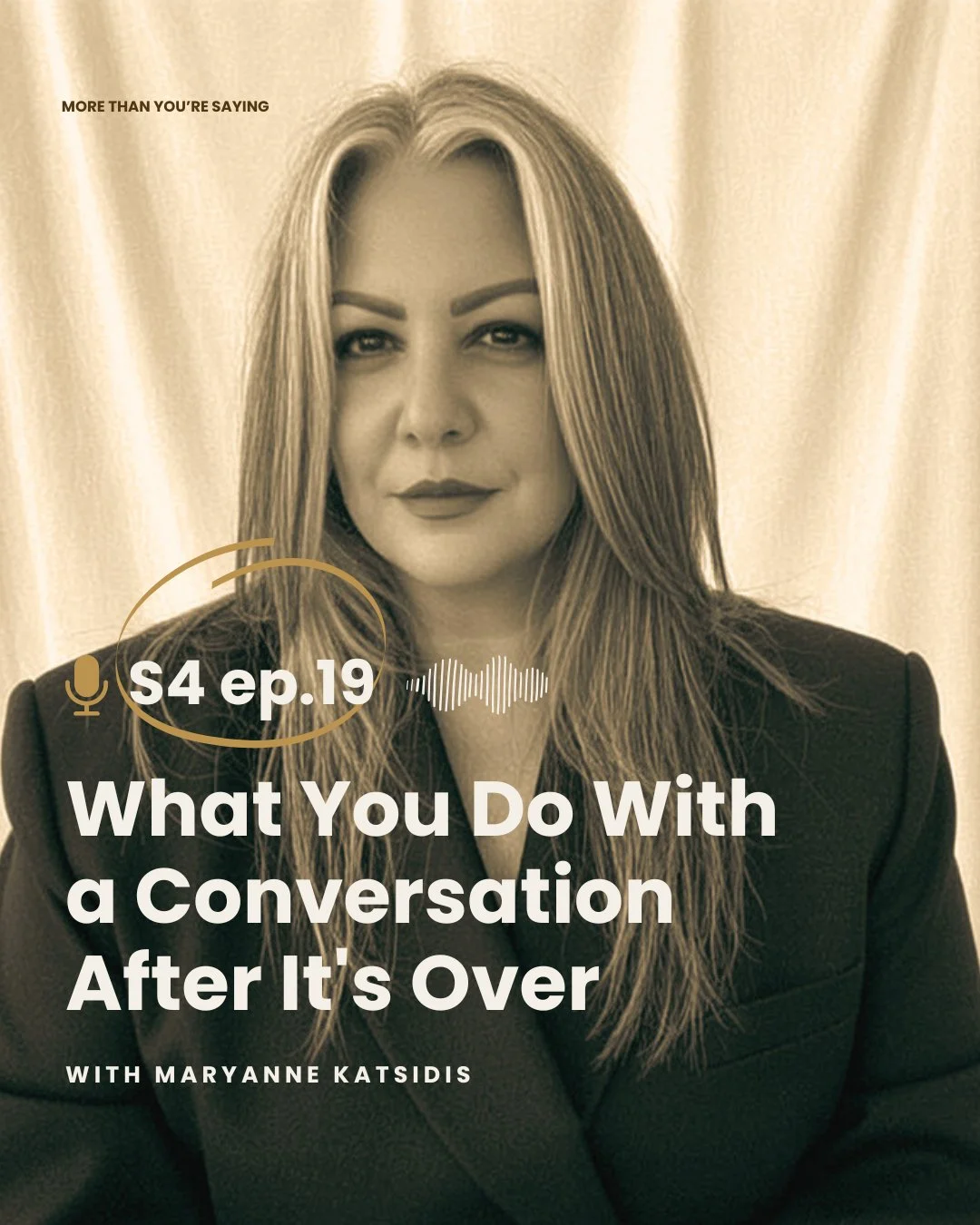 This week's episode is about a sentence that showed up after a good call: I've let myself down again.⁣
⁣
It couldn't point to a single line I could rewrite. The transcript had real things to fix in it, and I fixed them. The sentence was something els