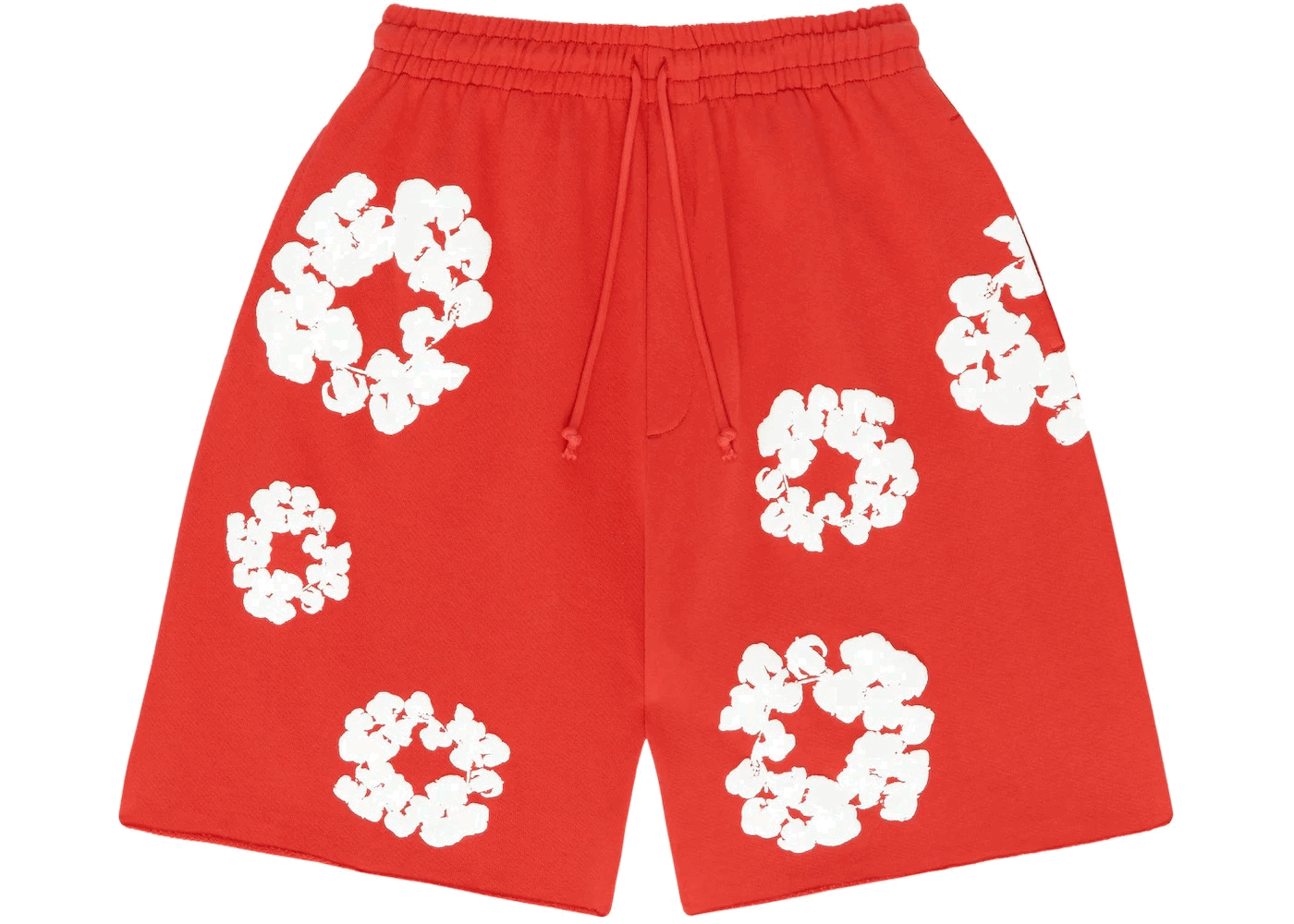 Denim Tears The Cotton Wreath Shorts Red — Sneaker Sapphire