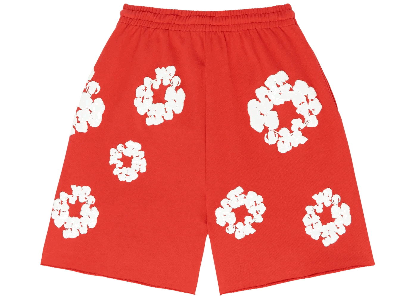 Denim Tears The Cotton Wreath Shorts Red — Sneaker Sapphire