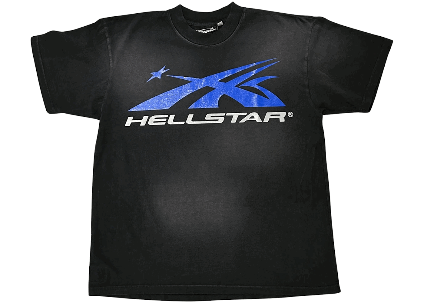 Hellstar Gel Sport Logo T-Shirt Black/Blue — Sneaker Sapphire