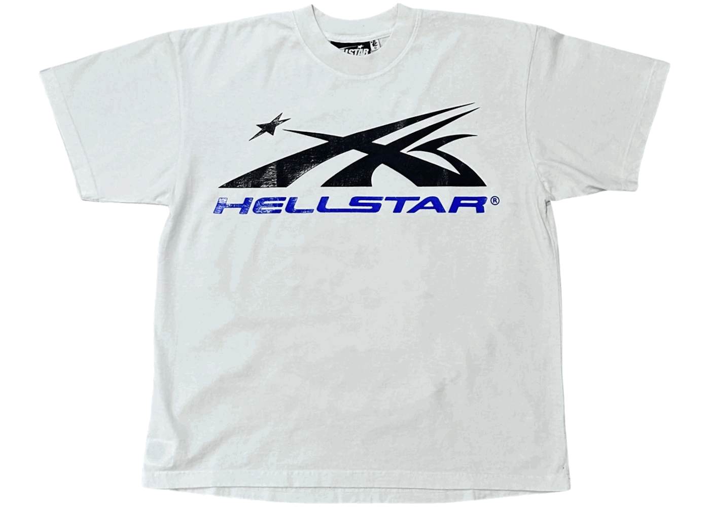Hellstar Gel Sport Logo T-Shirt White/Blue — Sneaker Sapphire