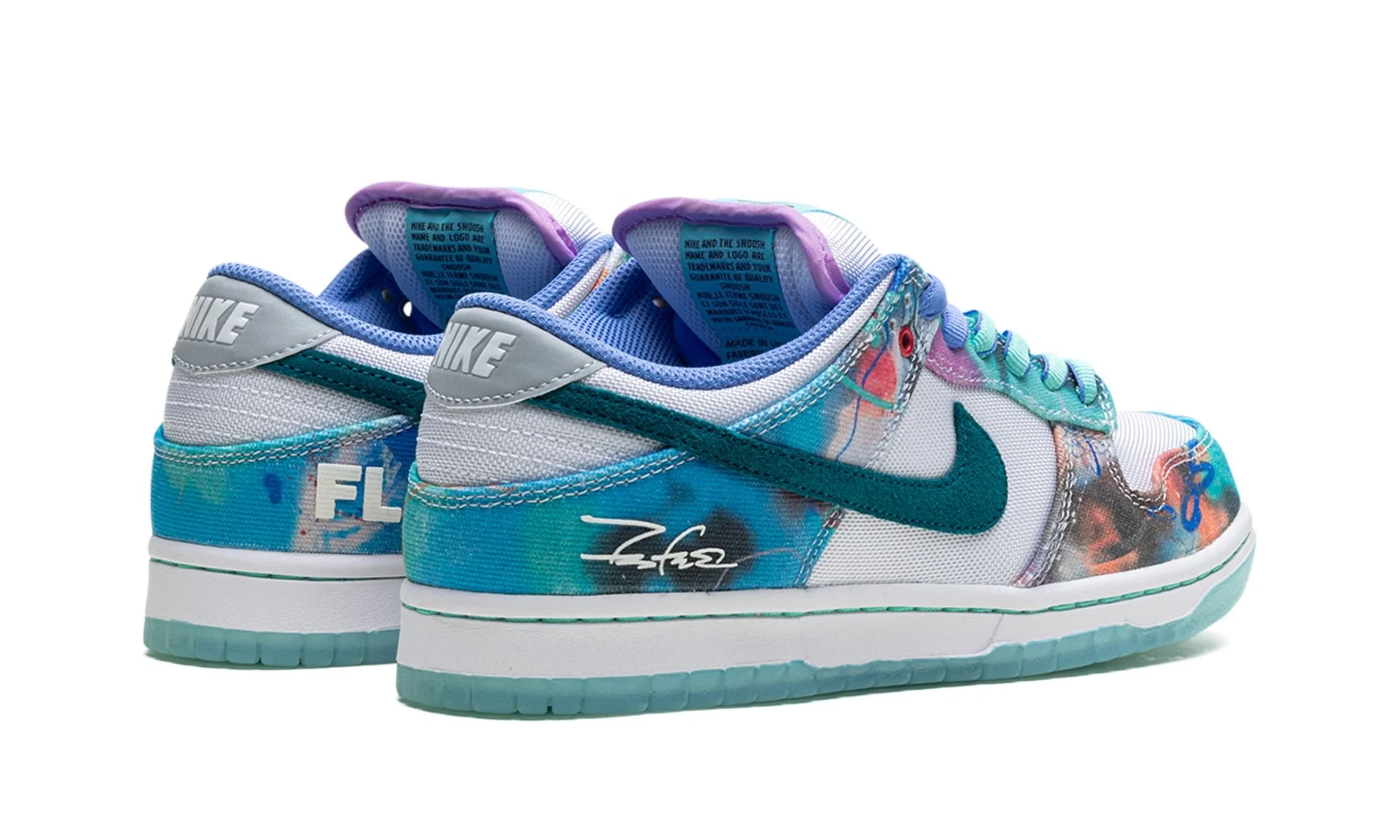 FUTURA LABORATORIES × DESCENTE Nike SB Dunk Low x Futura Laboratories 'White and Geode Teal