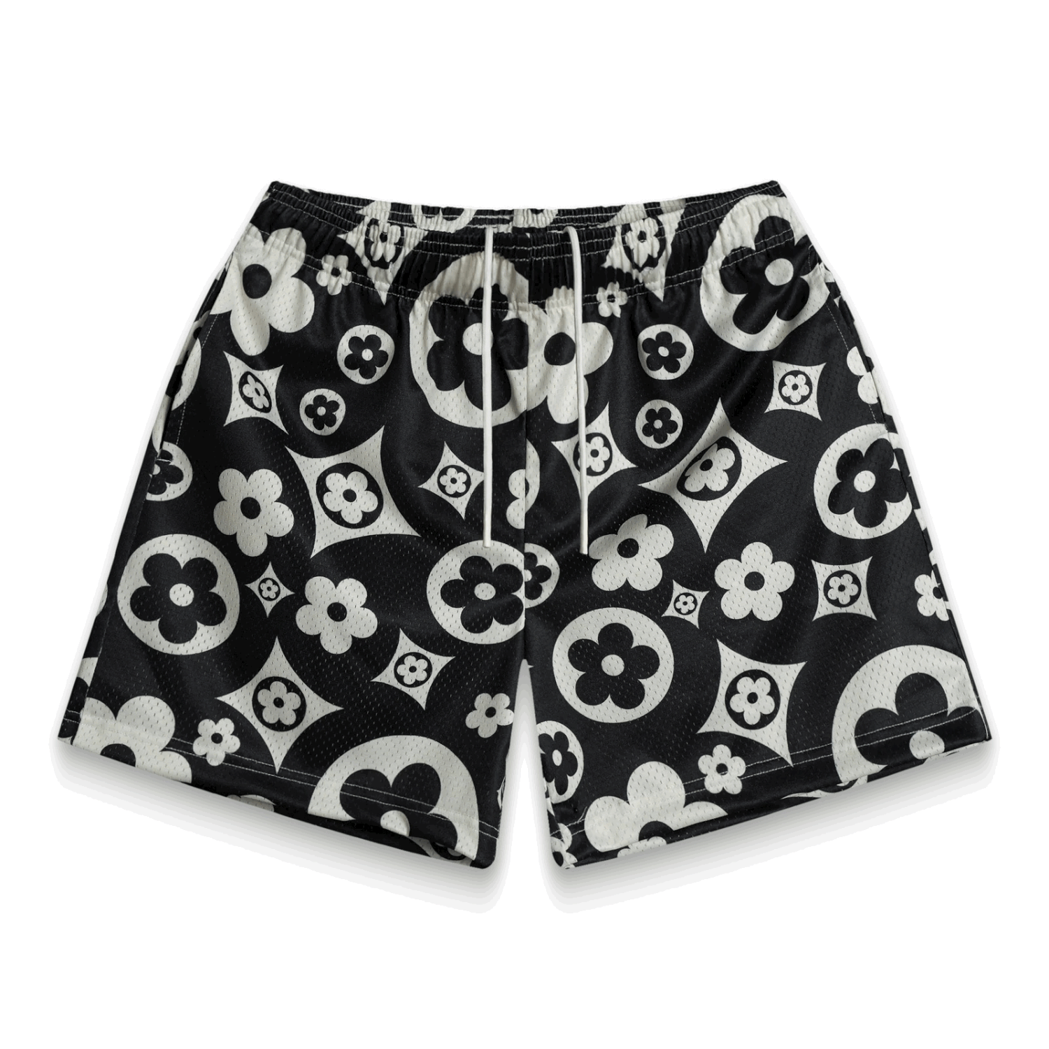 Bravest Studio Flower Shorts Black Cream — Sneaker Sapphire