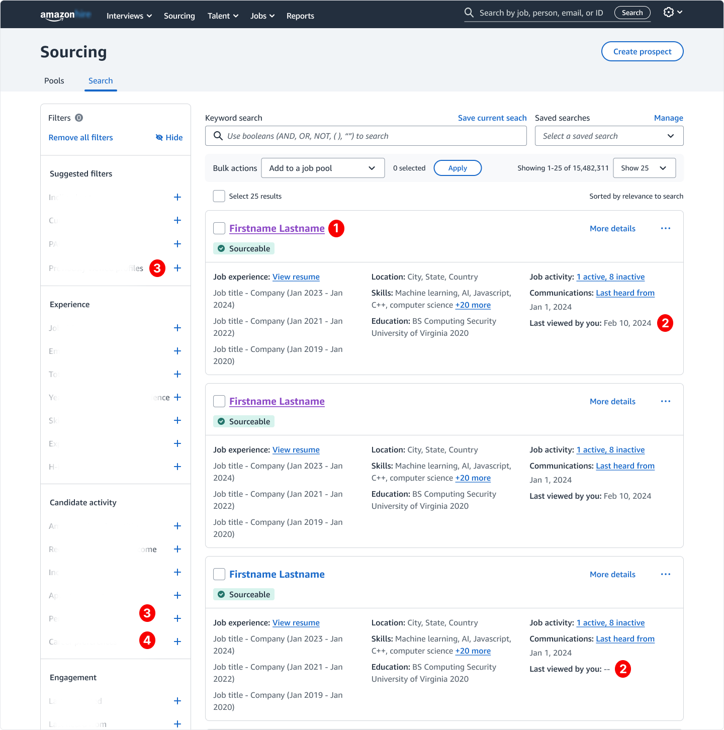 Final search results page updates:
1. The hypertext change was retained due to strong user approval.
2. The "Last updated" field was replaced with "Last viewed by you" to clarify ownership of activity.
3. The filter was renamed "Previously viewed pro