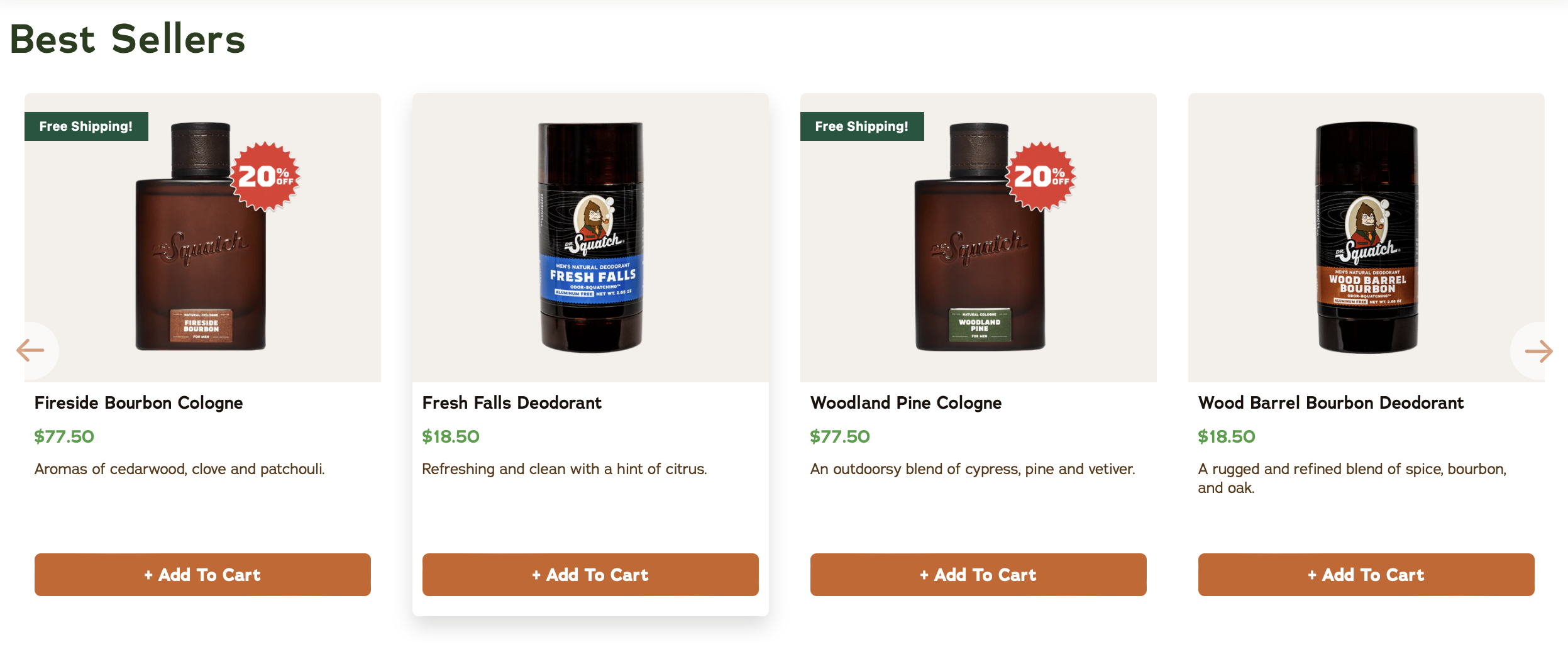 Dr. Squatch secondary card.