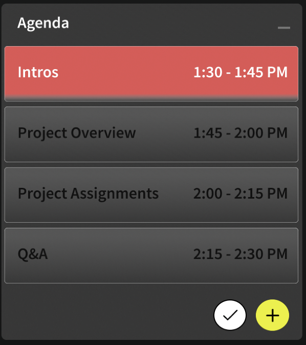 Before: Topic with two minutes time remaining.