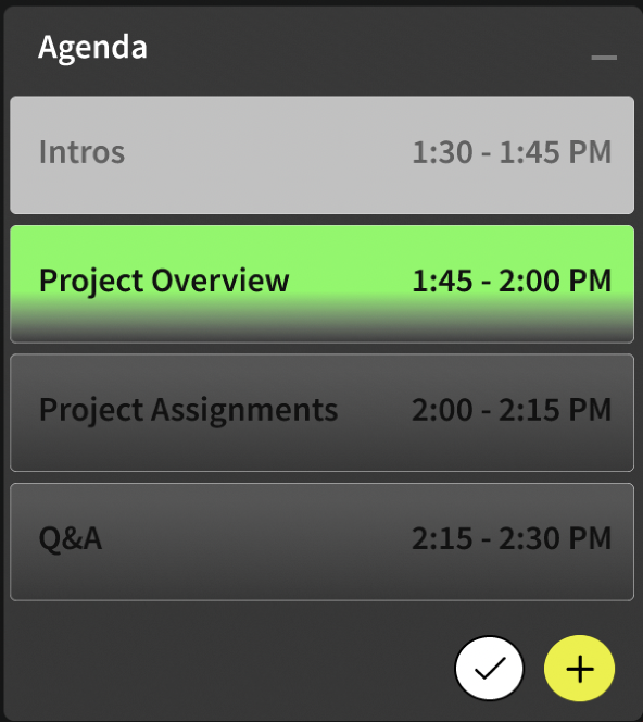 Before: Completed topic and current topic.