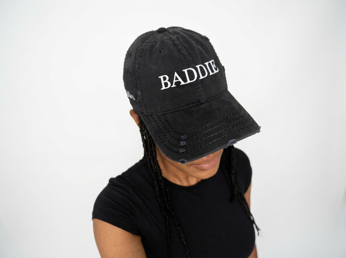 BADDIE Distressed Hat