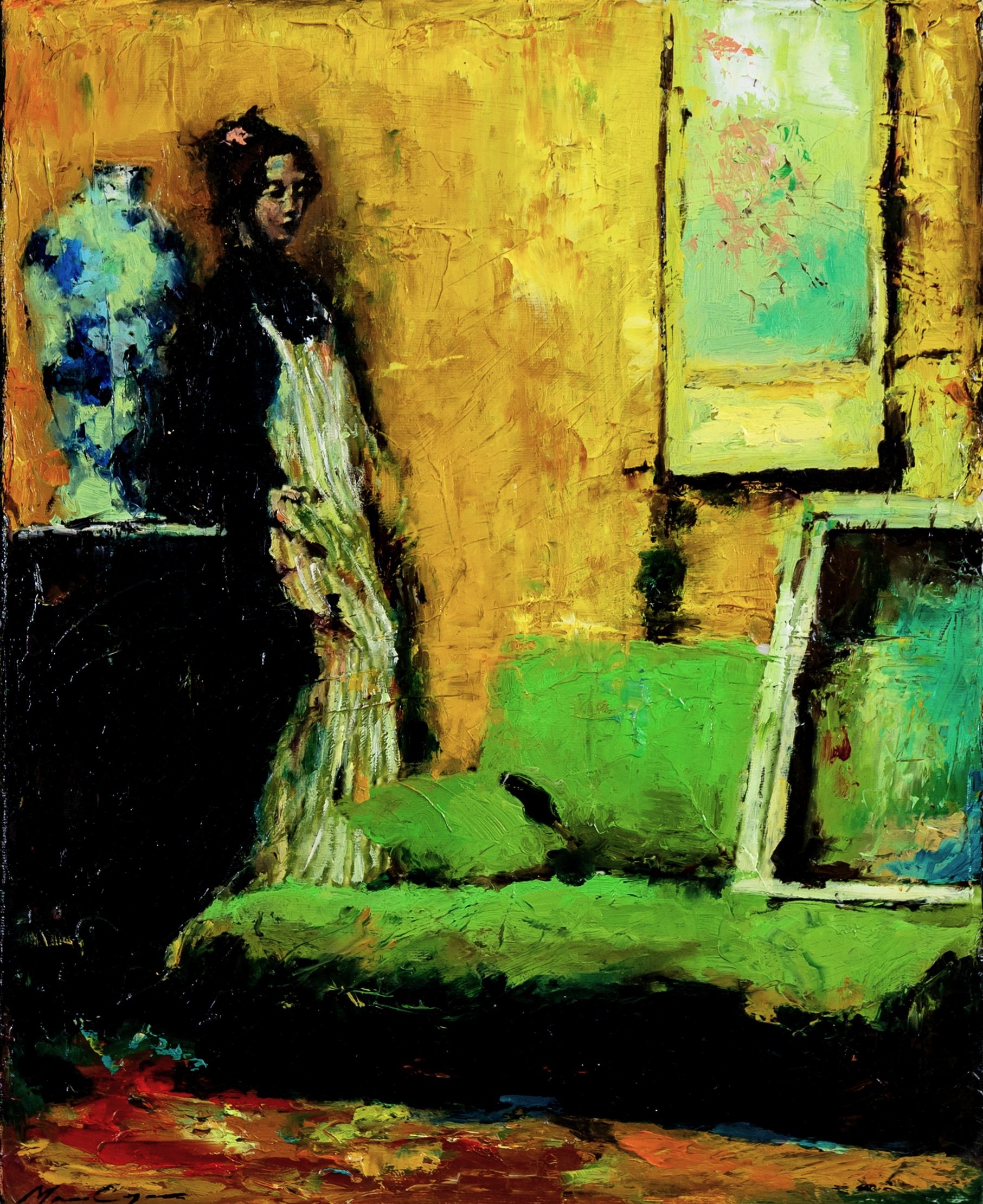 “Scene 4” The Green Room Project
/ 50x40cm, oil on paper mounted on canvas, 2026