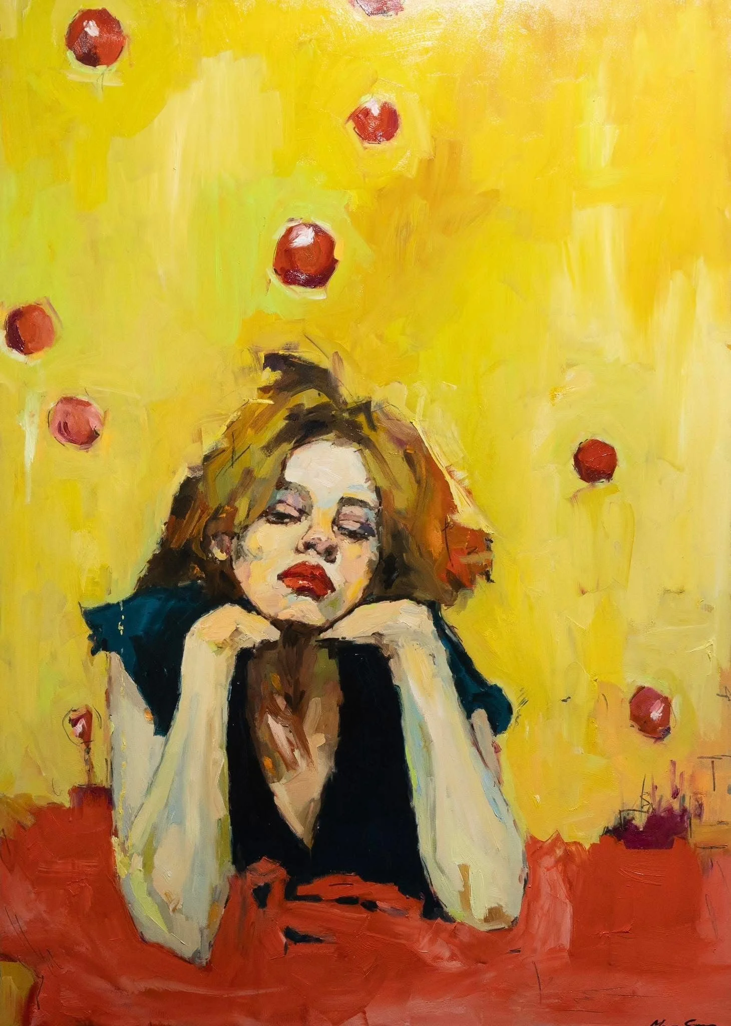 “Flirting”
/ 140x100cm, oil on paper, 2025