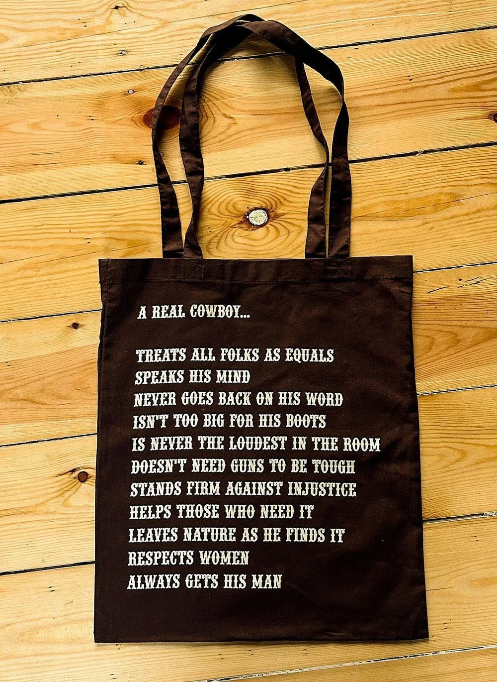 OTOUO Western Cowboy Tote Bag - Retro Cowboy Canvas Tote For Women & Men, Vintage Style, White, One Size