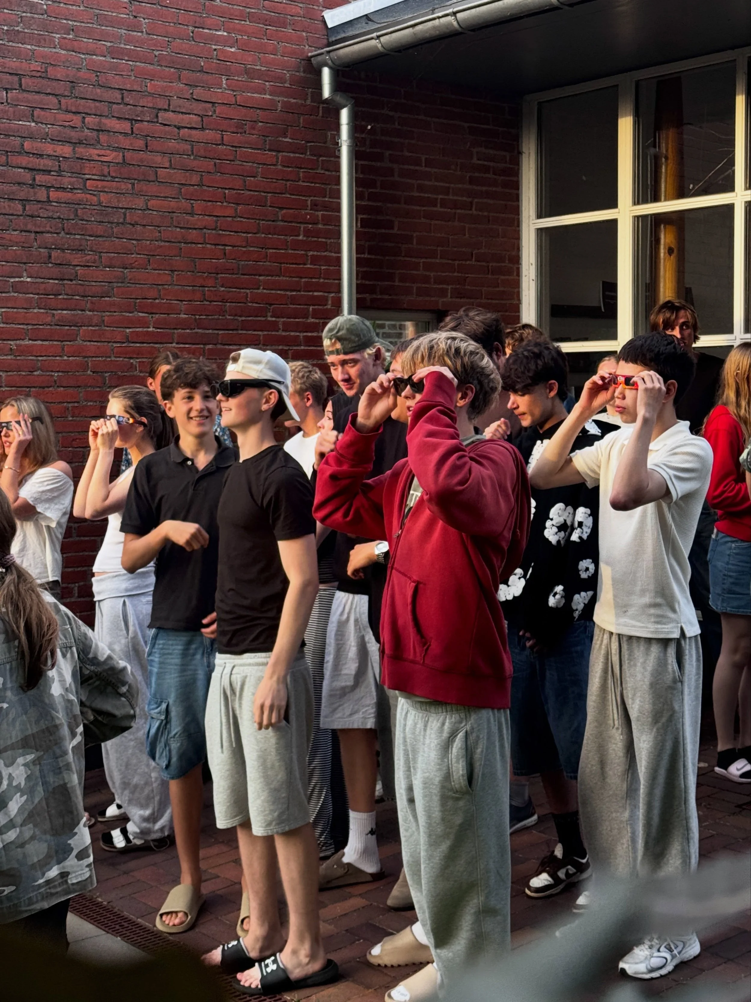 Today, we looked up and witnessed something extraordinary at school &mdash; an eclipse. A rare moment of science, wonder, and shared excitement 🌑✨#euhlife