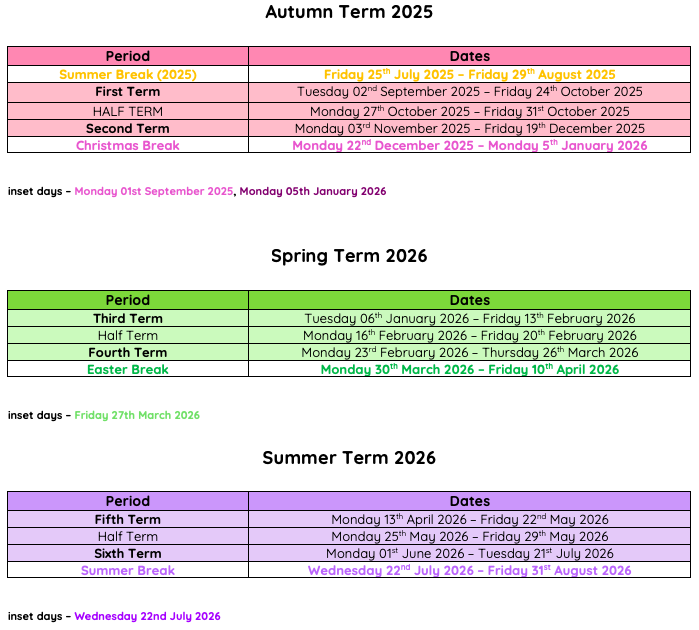 Check for information relating to term times for parents in Tower Hamlets