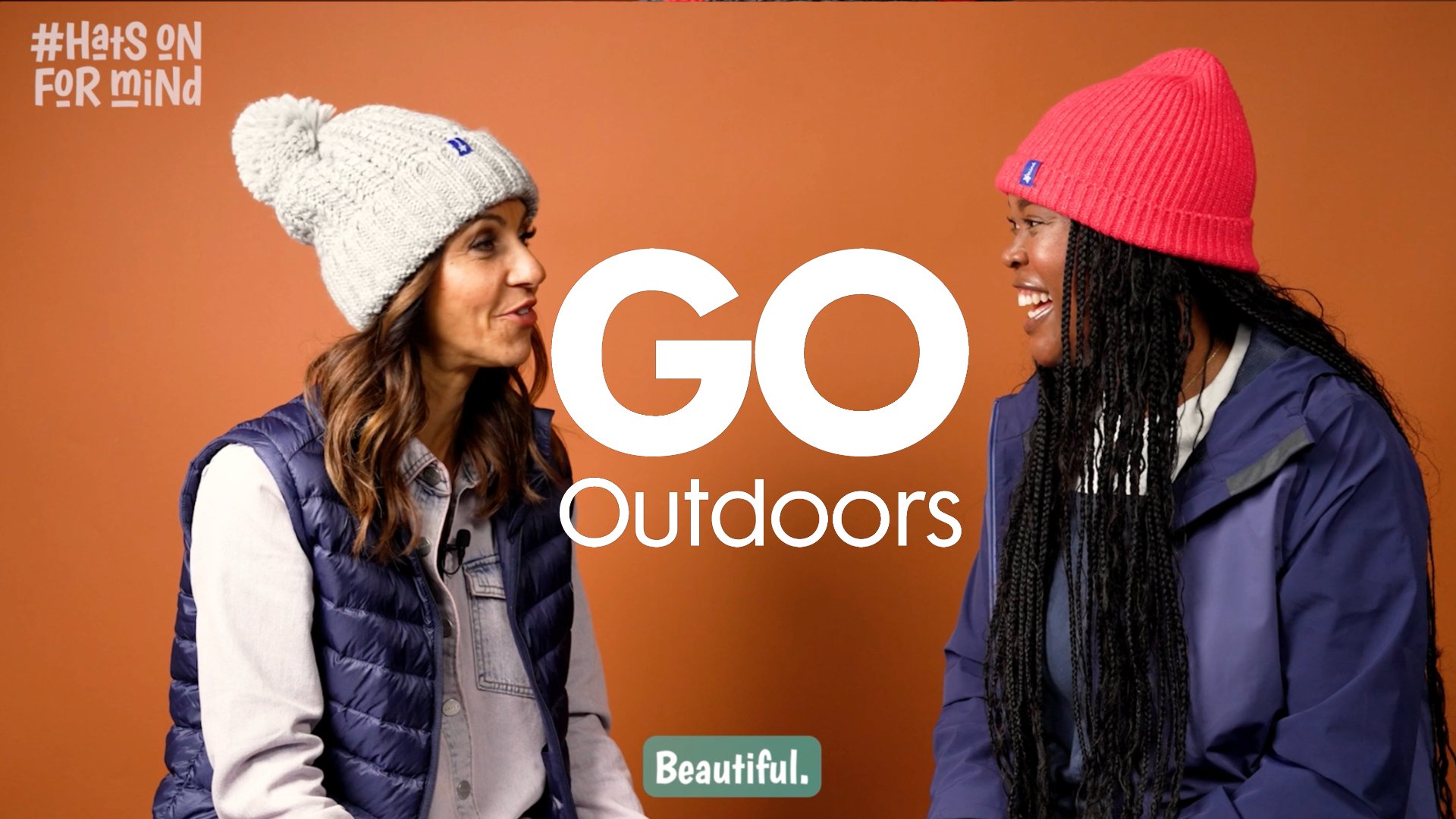 Hats on For Mind: Julia Bradbury and Dalia, a lived experience Mind volunteer | BLACKS