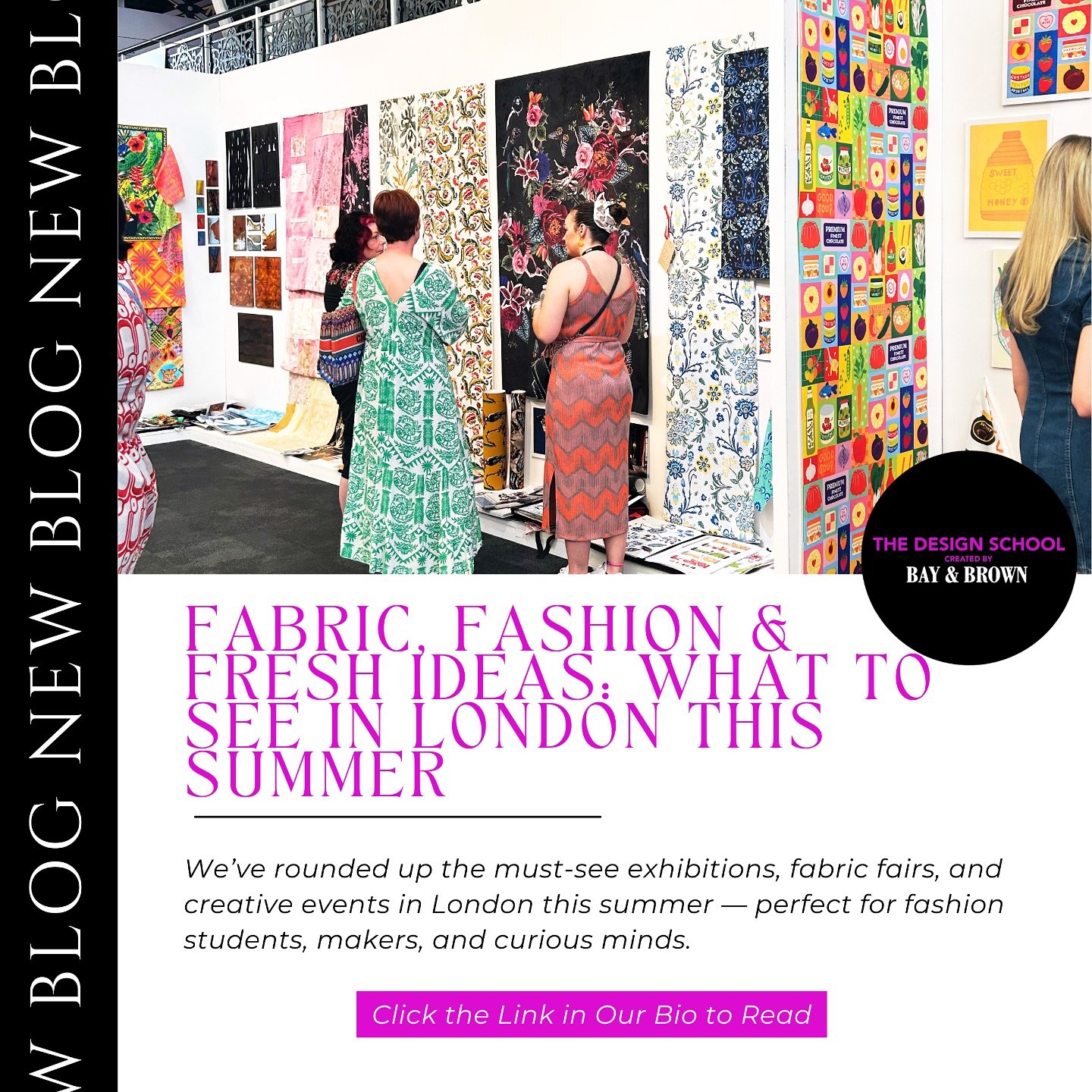 🎟️ NEW ON THE BLOG 🎟️ ⁠ Let&rsquo;s be real &mdash; the best design inspo isn&rsquo;t always in a sketchbook. It&rsquo;s out there in the world: in a museum, a fabric fair, a floral installation. 🌸👗📚

We&rsquo;ve rounded up the most exciting exh