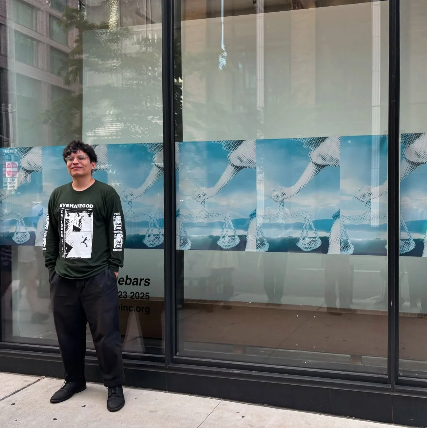 My public-facing work will be on view as part of the group exhibition &ldquo;No Handlebars&rdquo; through Aug 23 @aai_nyc with more sick pieces viewable @belowgrandnyc too. Thank you to everyone who came out to the opening on Saturday! (photo/video: 
