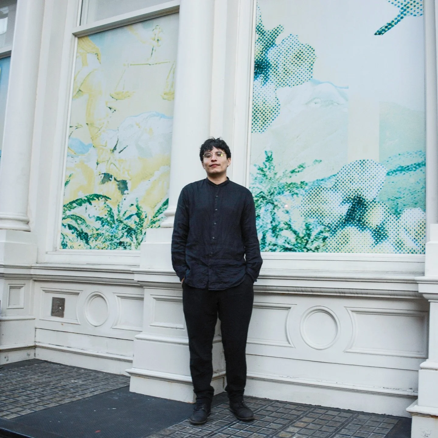 My installation on the windows of @canalprojectsny is open today, tomorrow and 24/7 through November 22. The synchronized 3-channel video on the Canal St side is only viewable after sunset, due to the optical nature of the vinyl used to display the w