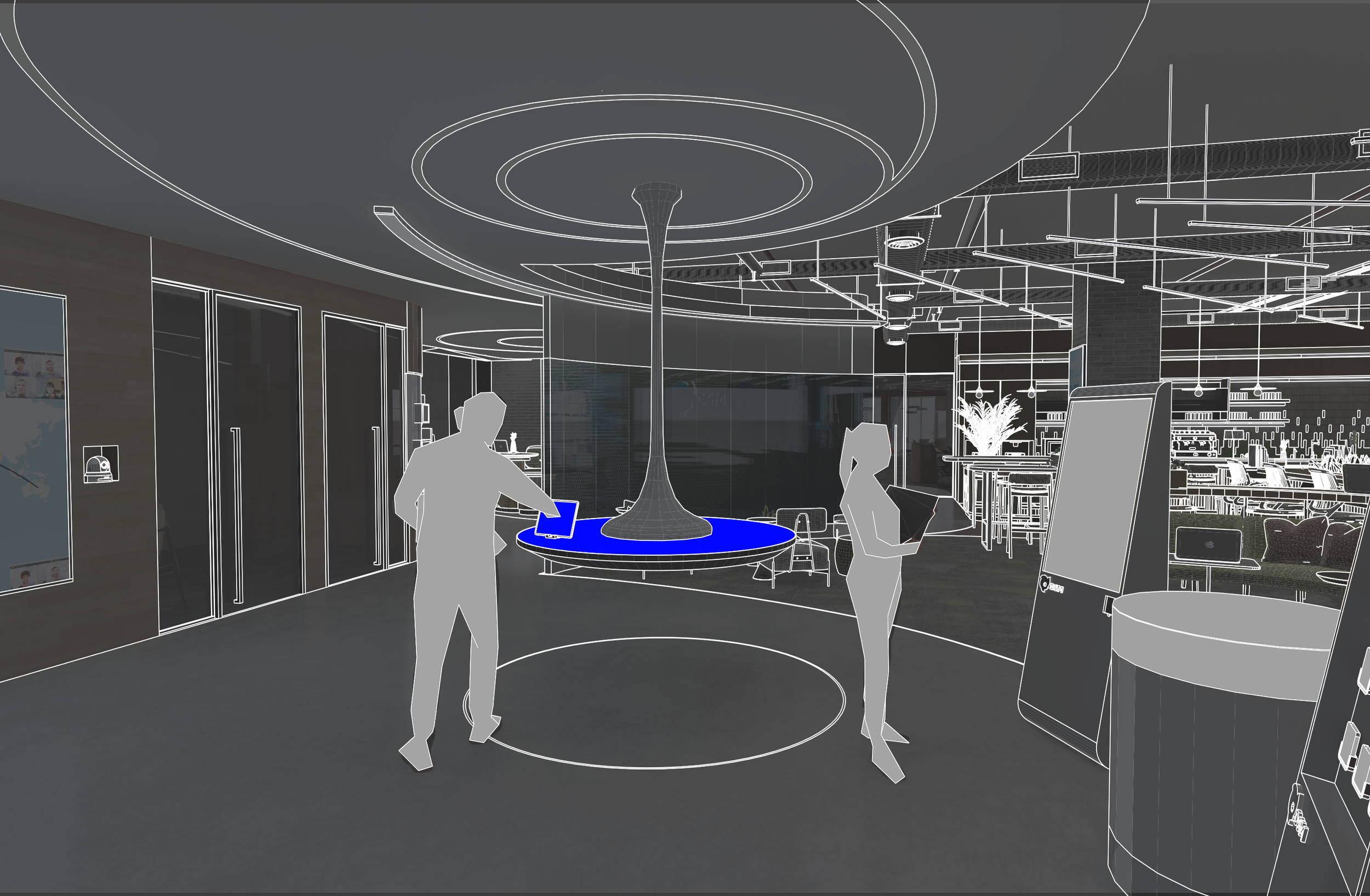 Augmented reality table in a DVSI-designed customer experience centre
