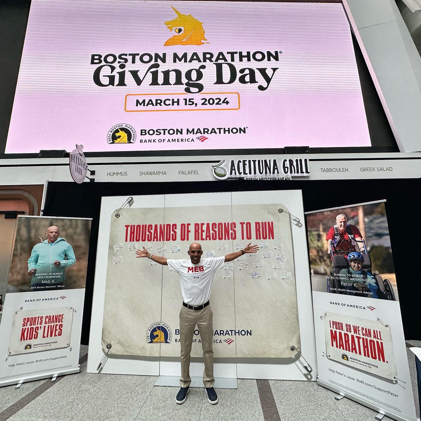 Today is the @bostonmarathon Giving Day. I had a great time celebrating this Day and commitment with @bankofamerica. For many years, I was a professional runner and qualified runner at the Boston Marathon. This year, I&rsquo;m a charity runner. I am 