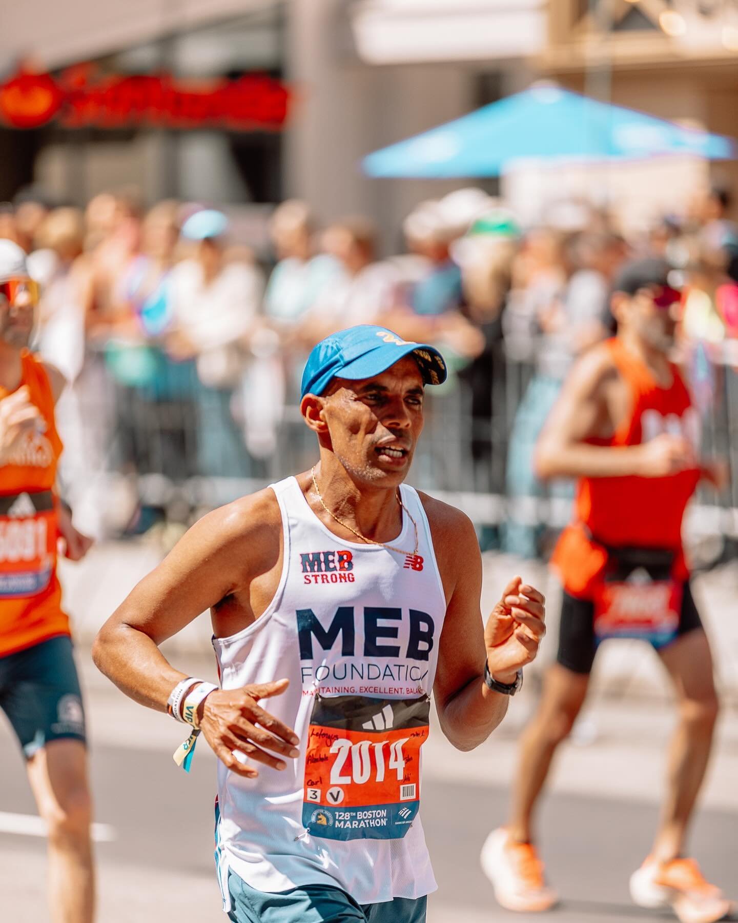 The celebration of my victory in Boston was incredible and I am grateful for everyone&rsquo;s support.

My initial goal to run for the MEB Foundation was to do it on my 10th Anniversary and finish an hour slower than when I won (3:08:37 - 10 years an