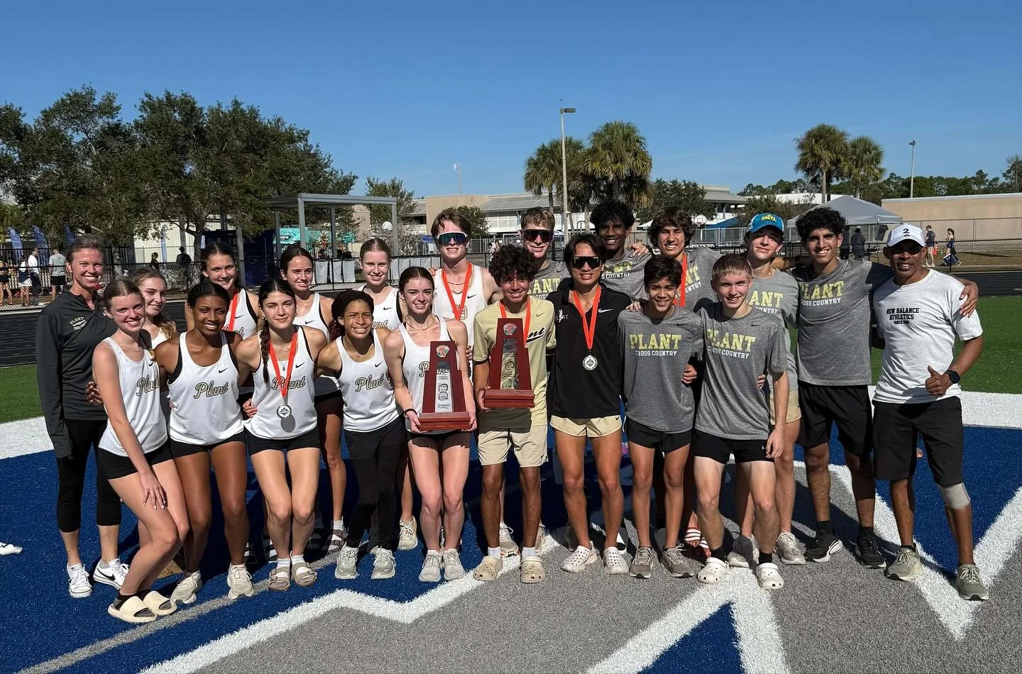 I always love cross country because the team must depend and count on each other to get the best out of themselves. The boys and girls team of Plant High School did just that in our district meet this past Saturday.

The girls team brought home the d