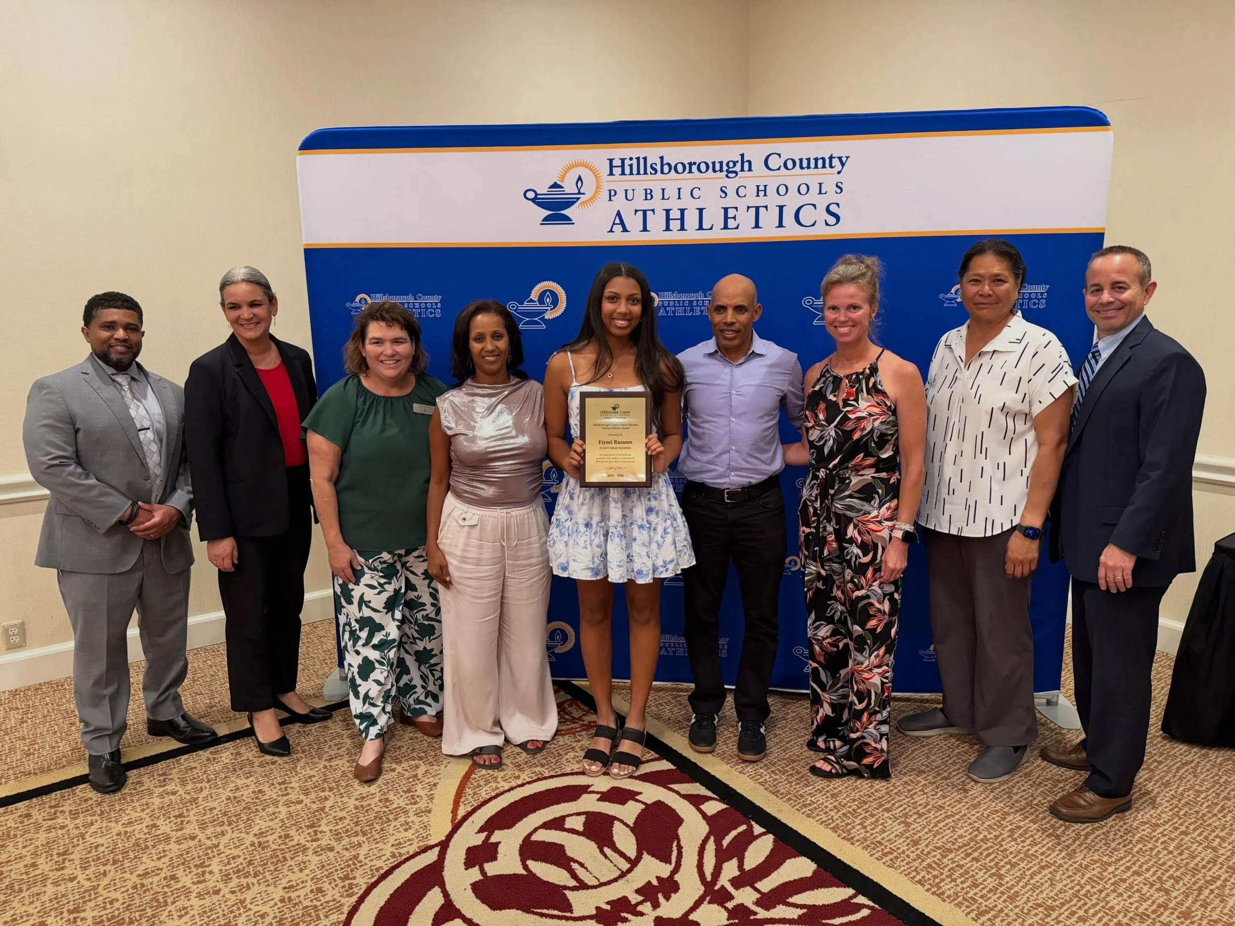 I am so proud of Fiyori for being selected to represent her school at the annual county scholar athlete banquet. This year she was selected as the female student-athlete to represent all sports for her high school, an honor she also earned at the mid