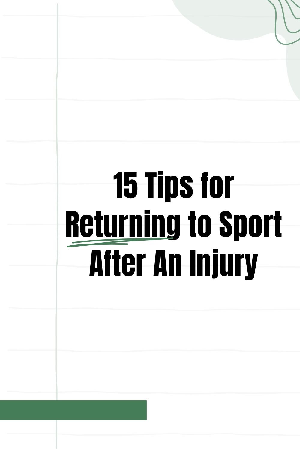 15 Tips for Returning to Sport After an Injury