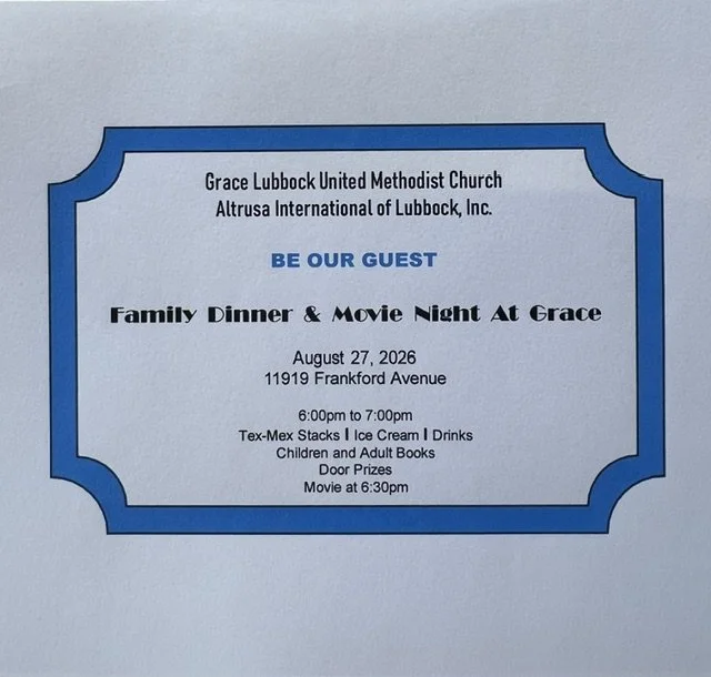 August Community Meal and Movie Night