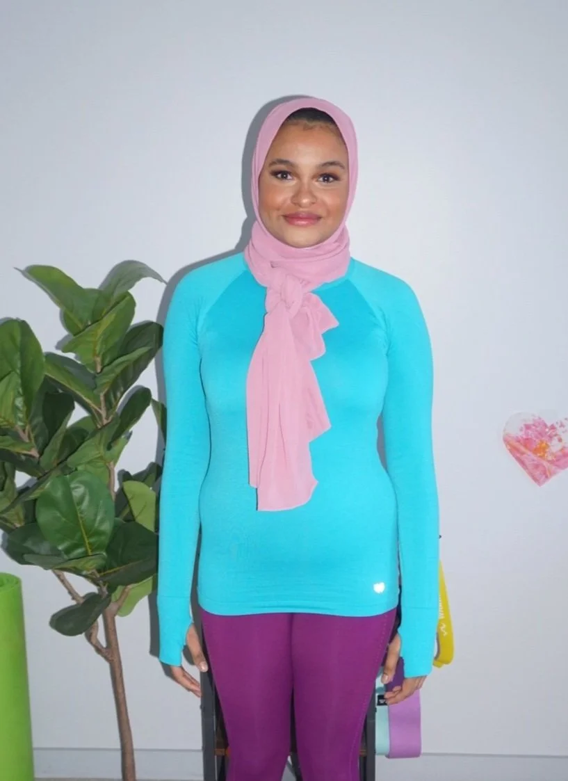 Hijabi wearing work out clothing for weight loss