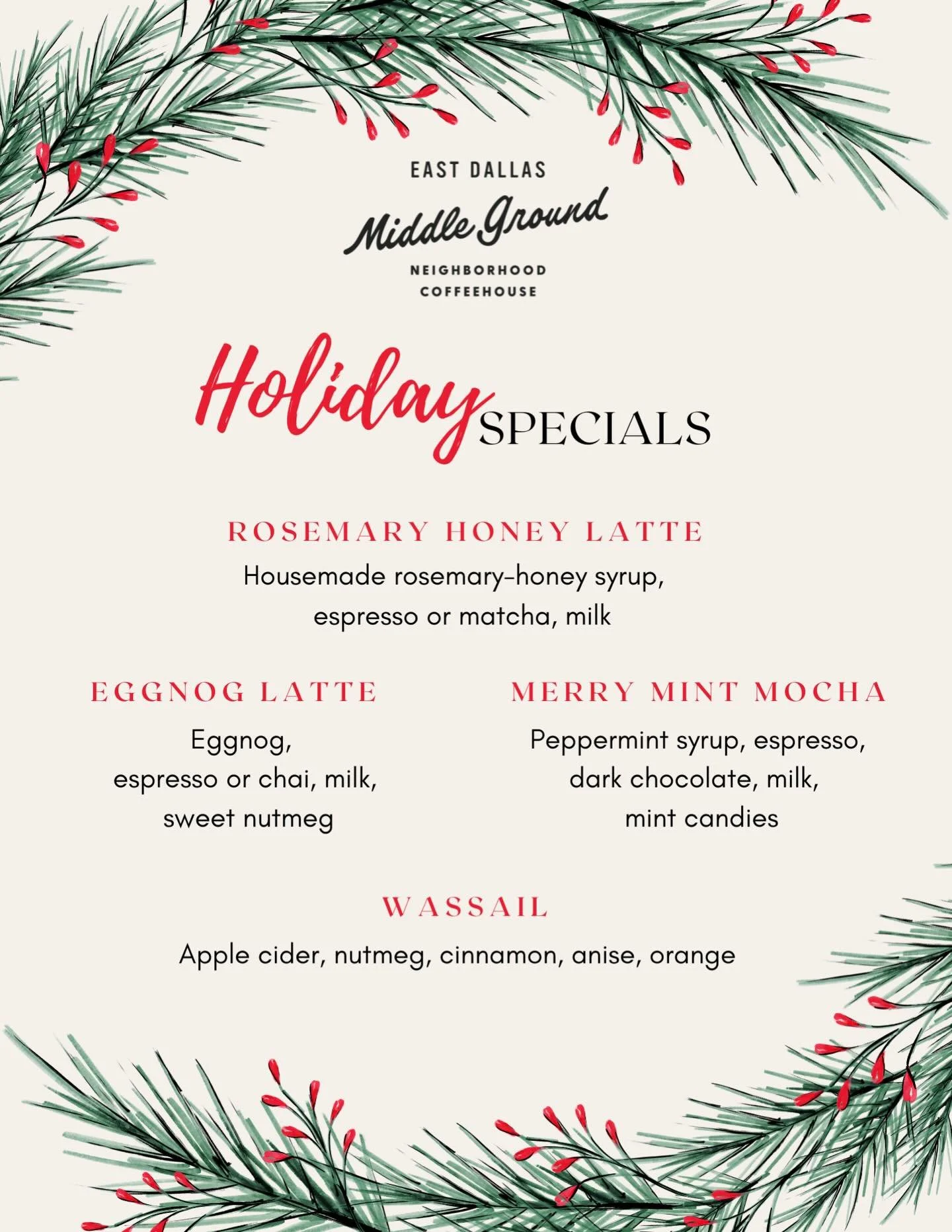 🎄Holiday Menu is here on Monday, December 1st! ⛄️

#dallascoffee #dallascoffeeshops #eastdallas