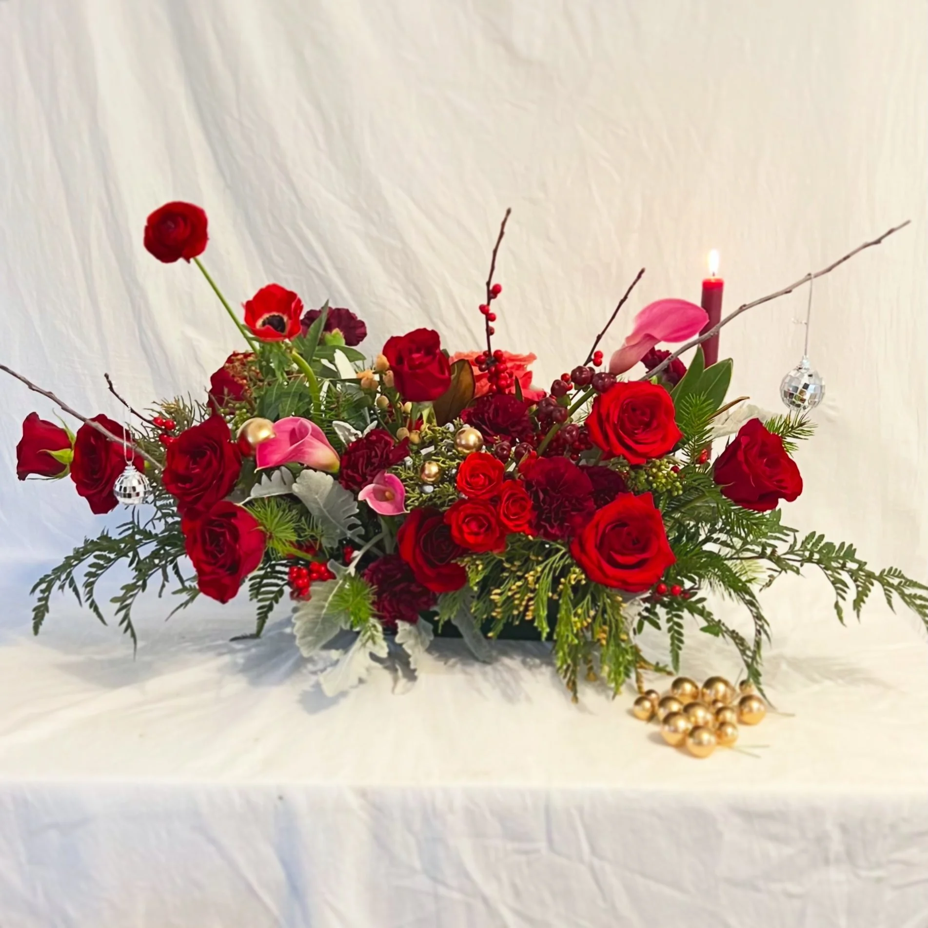 Holiday Luxe Long & Low Centerpiece