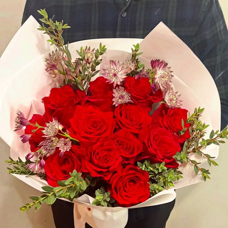 Dozen RED Rose Bouquet