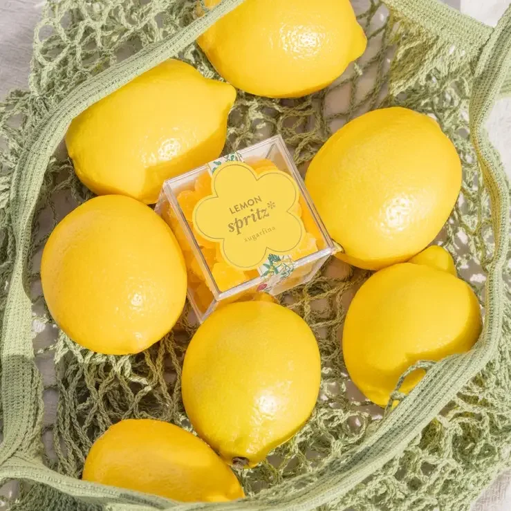 luxury candy gift cubes in clear packaging gourmet gummy candy add-on for flower delivery Columbia SC florist.webp