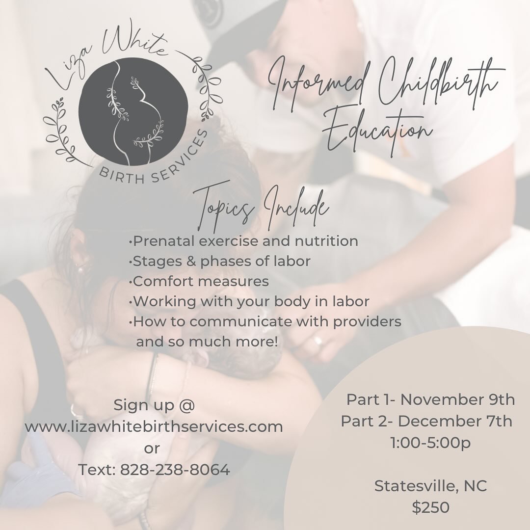 LAST CHILDBIRTH CLASS OF THE YEAR!! You all know this time of year flies by! If you are having a baby in December or early 2025, this is the class for you!

#doula #labordoula #childbirtheducator #hickorync #statesvillenc #mooresvillenc #charlottenc 