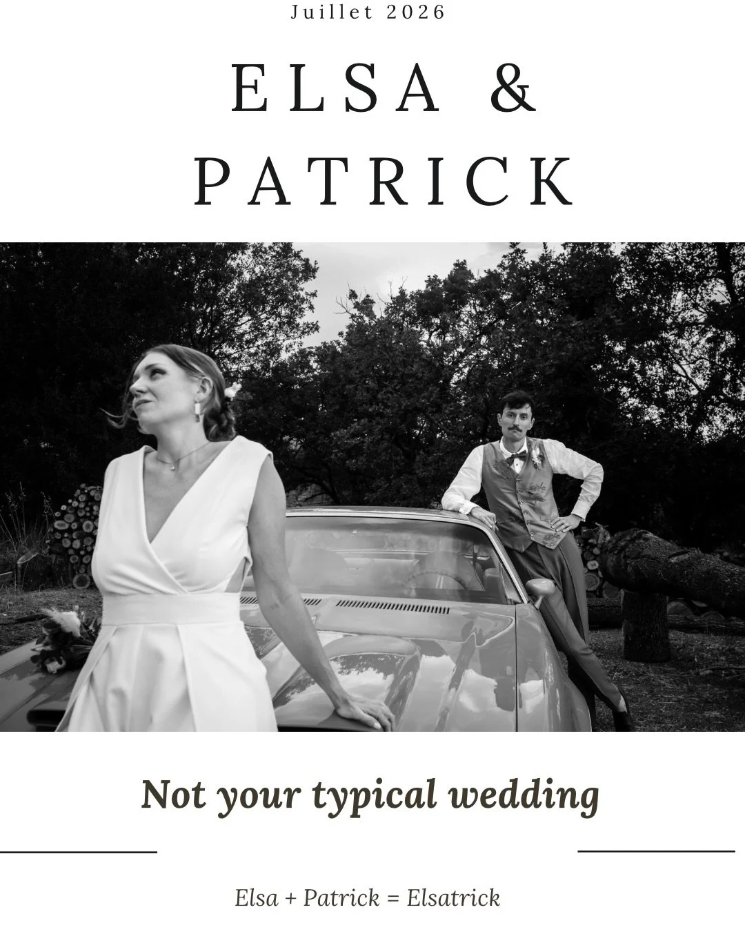 ✅ Tous les mariages sont uniques.

C&rsquo;est b&ecirc;te &agrave; dire, mais c&rsquo;est totalement vrai.

Parfois ils sont encore plus uniques que l&rsquo;uniquitude (ouais, c&rsquo;est mon post, j&rsquo;invente des mots si je veux).

👉 Avec Elsa 