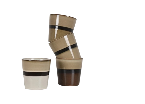 Stoneware Tumblers, Set of 4