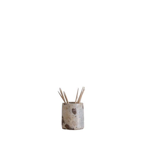 Chocolate Marbled Toothpick Holder