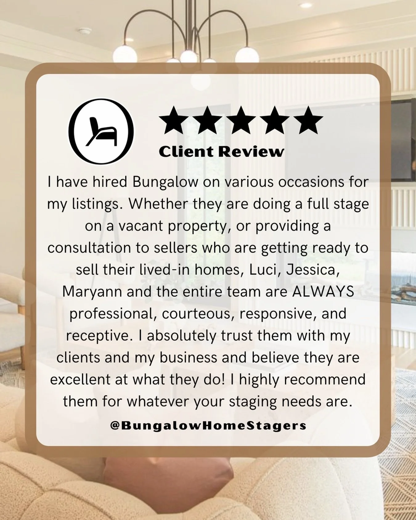 Nothing means more to us than the trust of our agents and clients. Thank you for the thoughtful review and for choosing us to help bring your listings to life. 🤍✨

🏡 Bungalow Home Stagers