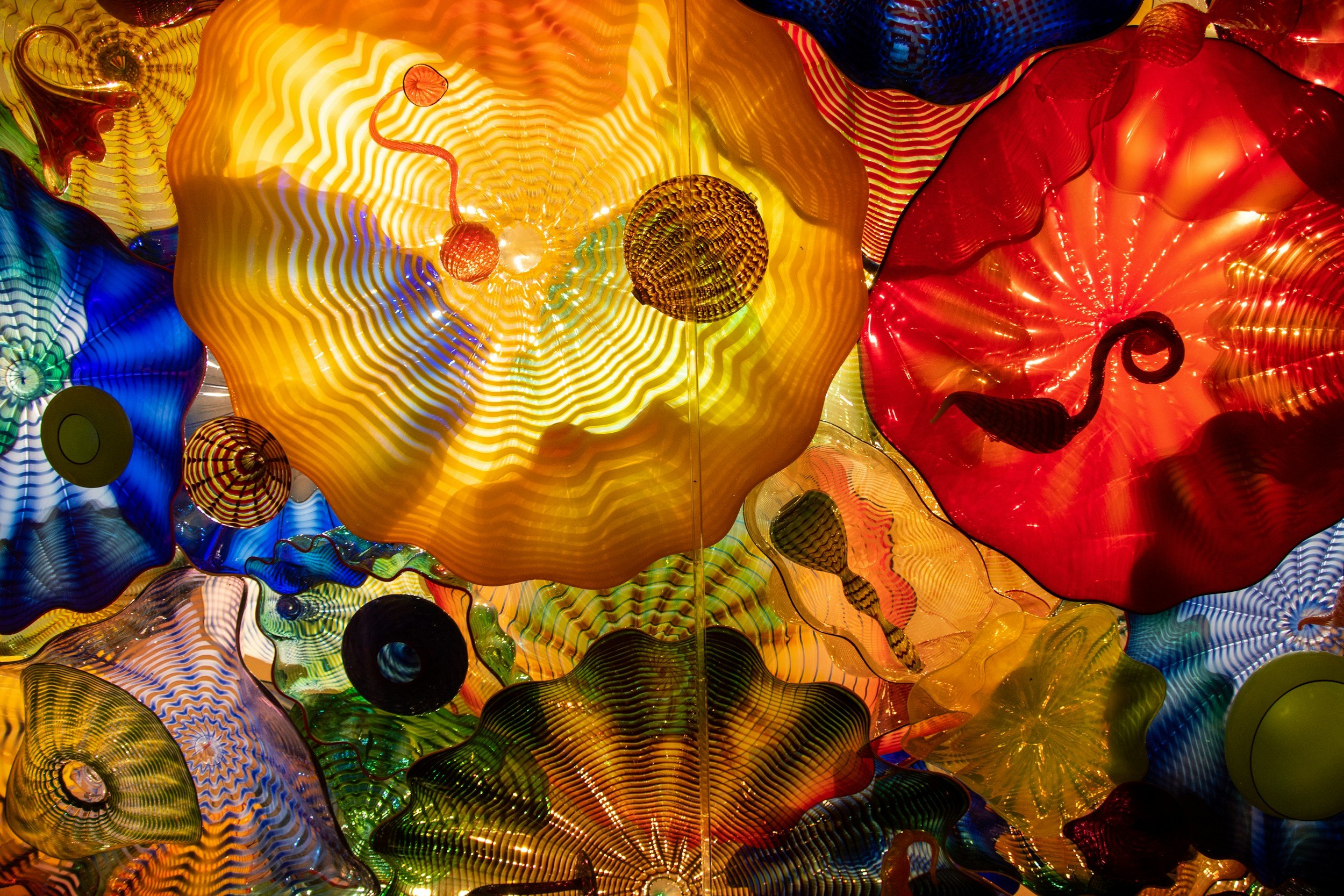 colorful glass artwork