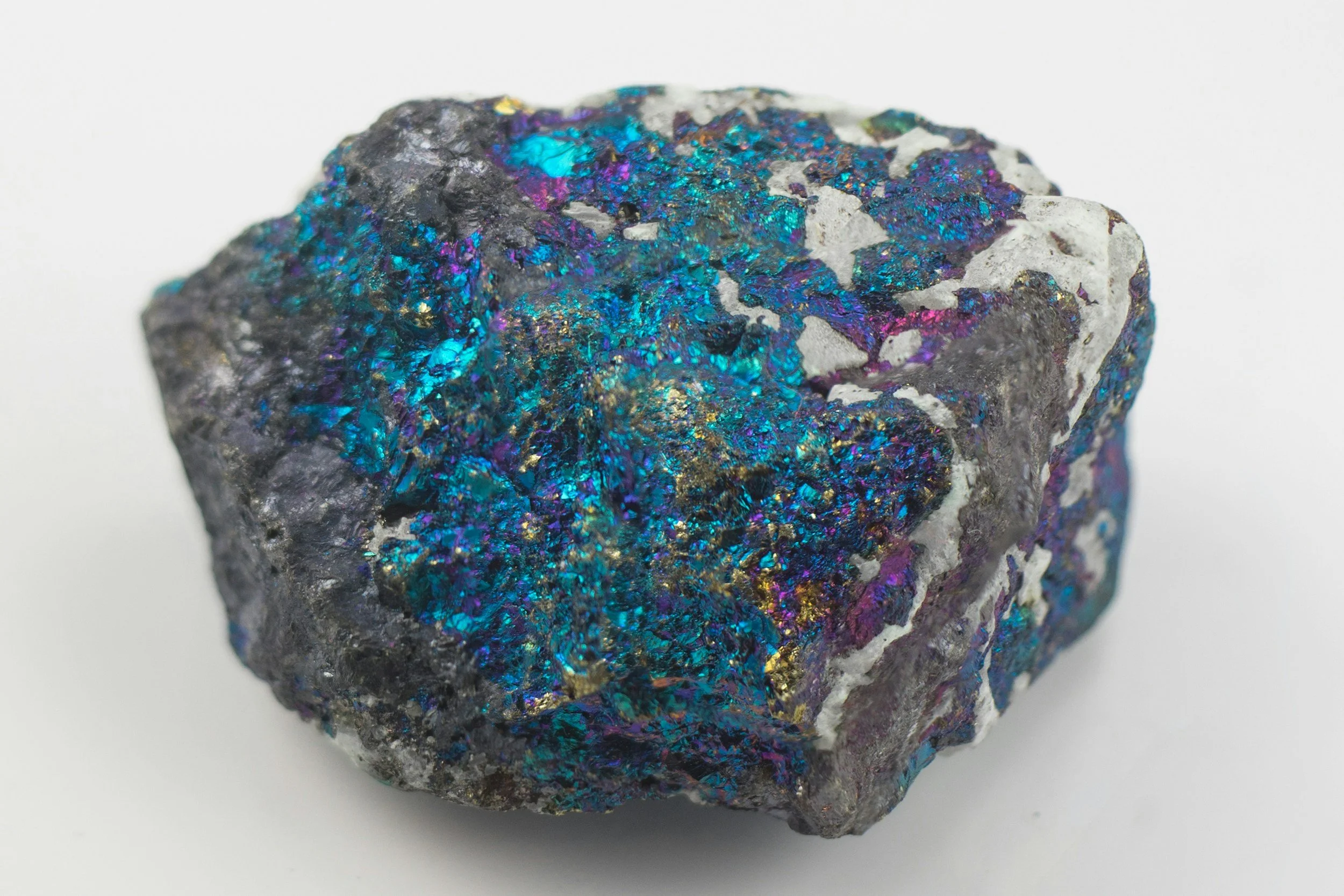 purple and blue gemstone