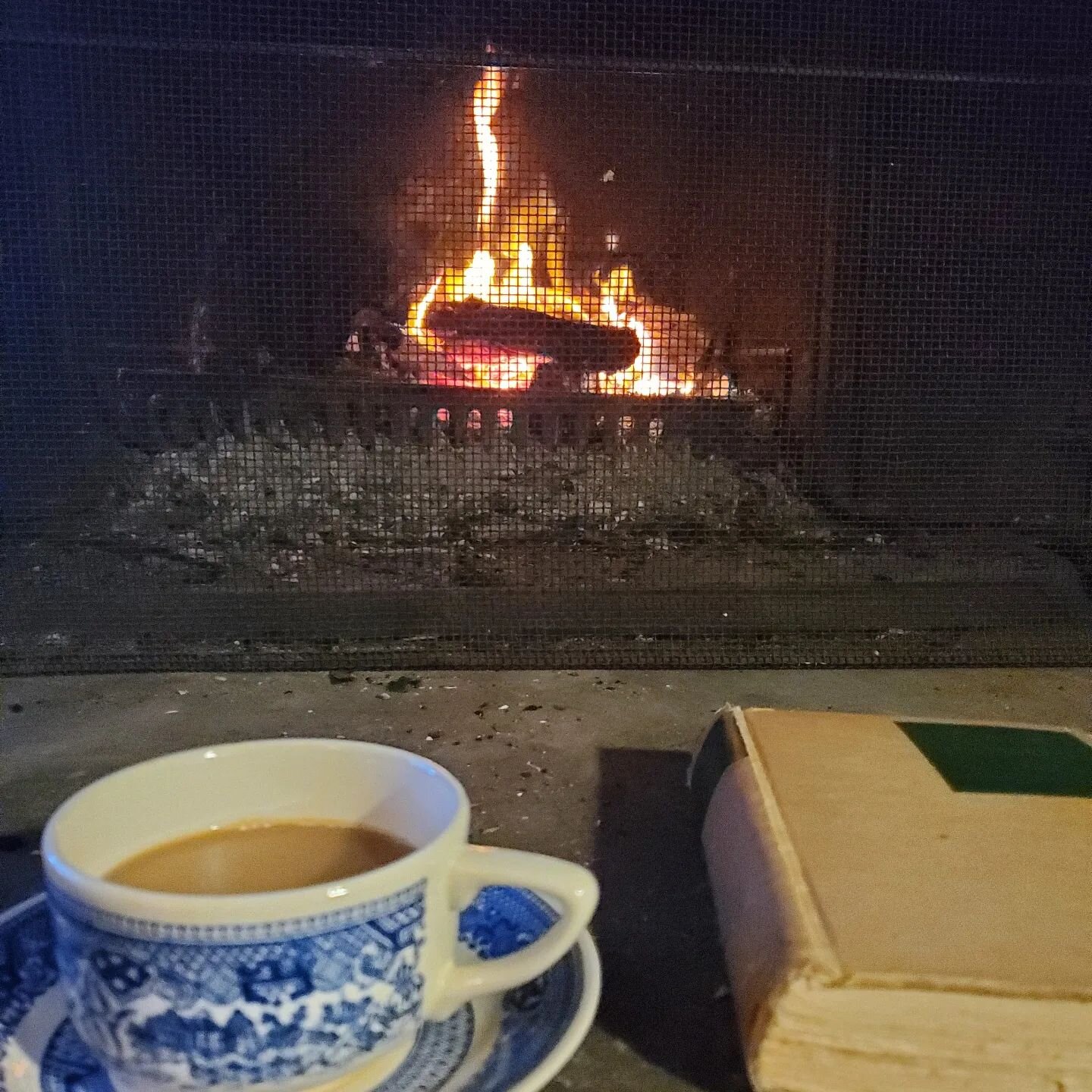 Morning routine, coffee and real books 📚 #quietlife #simplelife #donnadavisartbythesea #blueandwhitechina