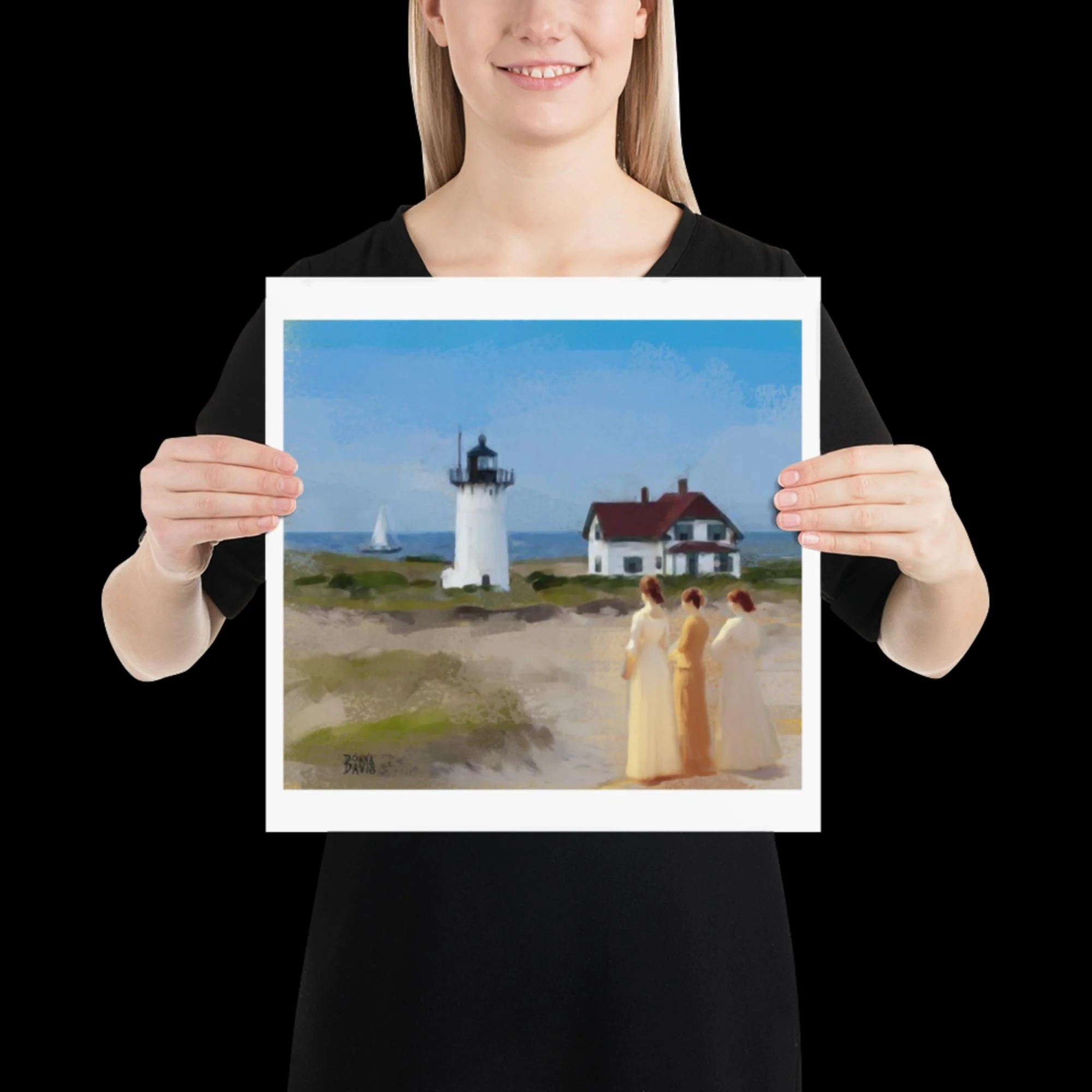 Poster Ladies at Race Point Lighthouse Cape Cod