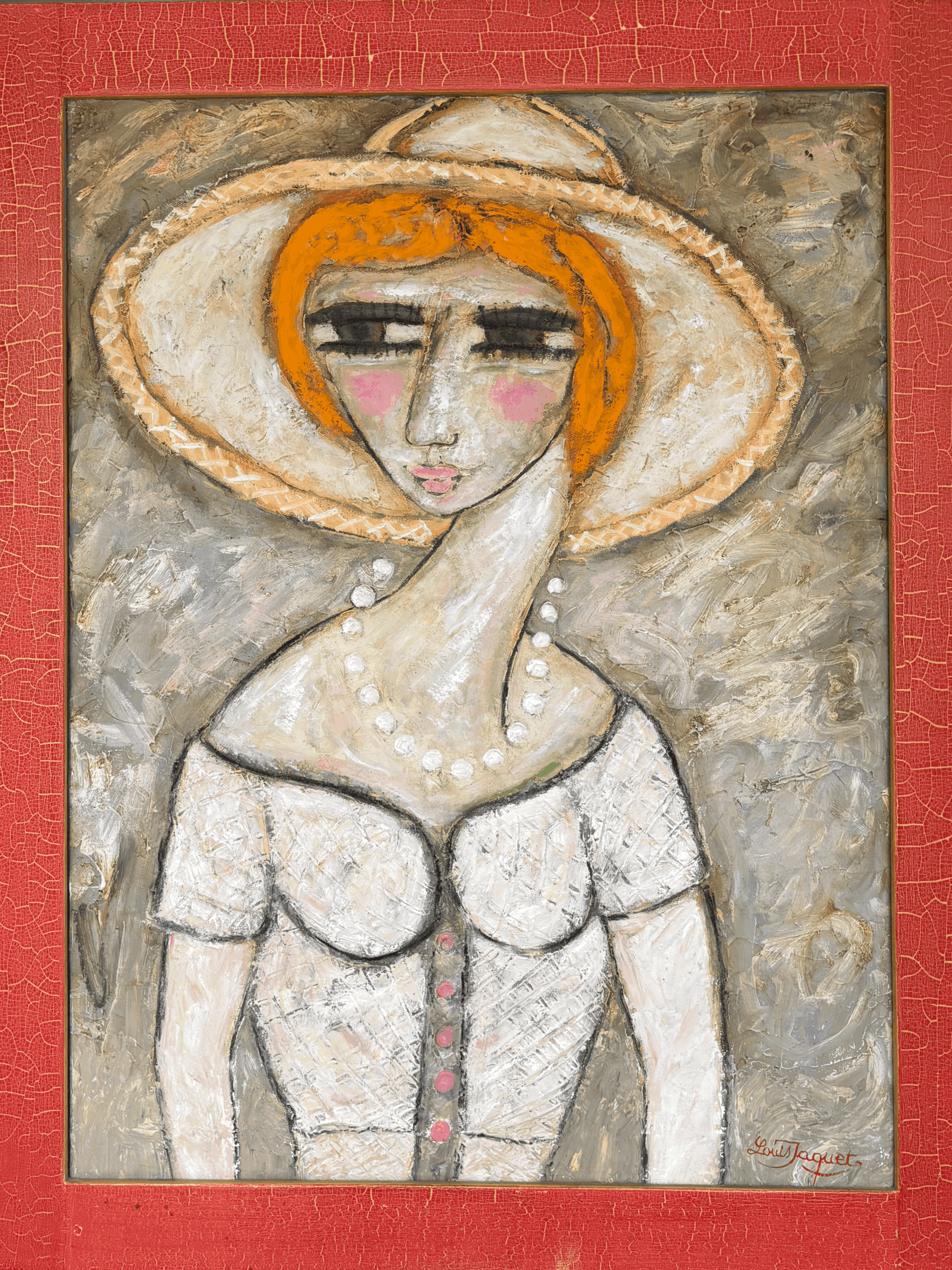 Blonde au Chapeau Blanc