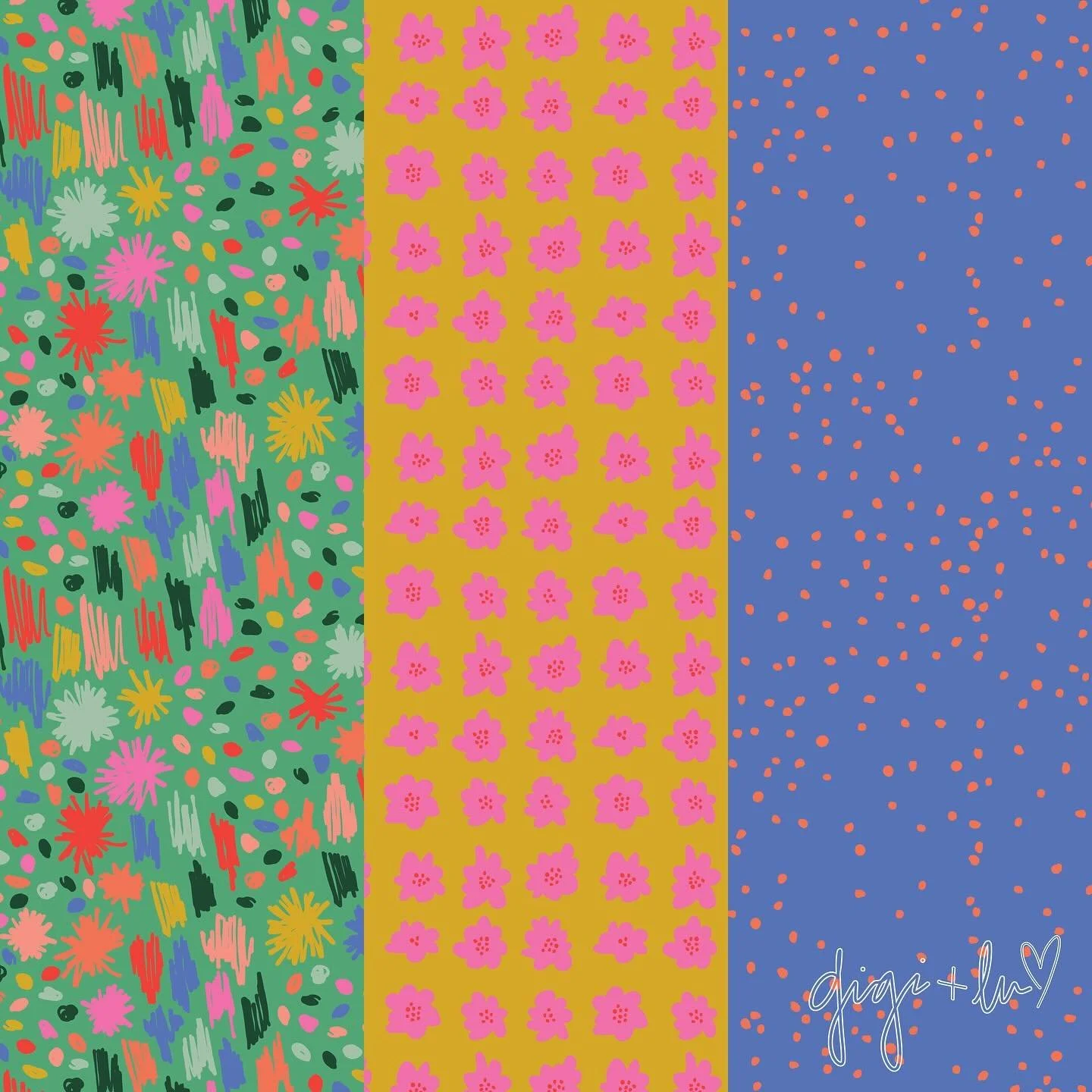 Pattern and colors it&rsquo;s what I love! Floral Frenzy available on my Spoonflower shop - link in bio. What will you be making?