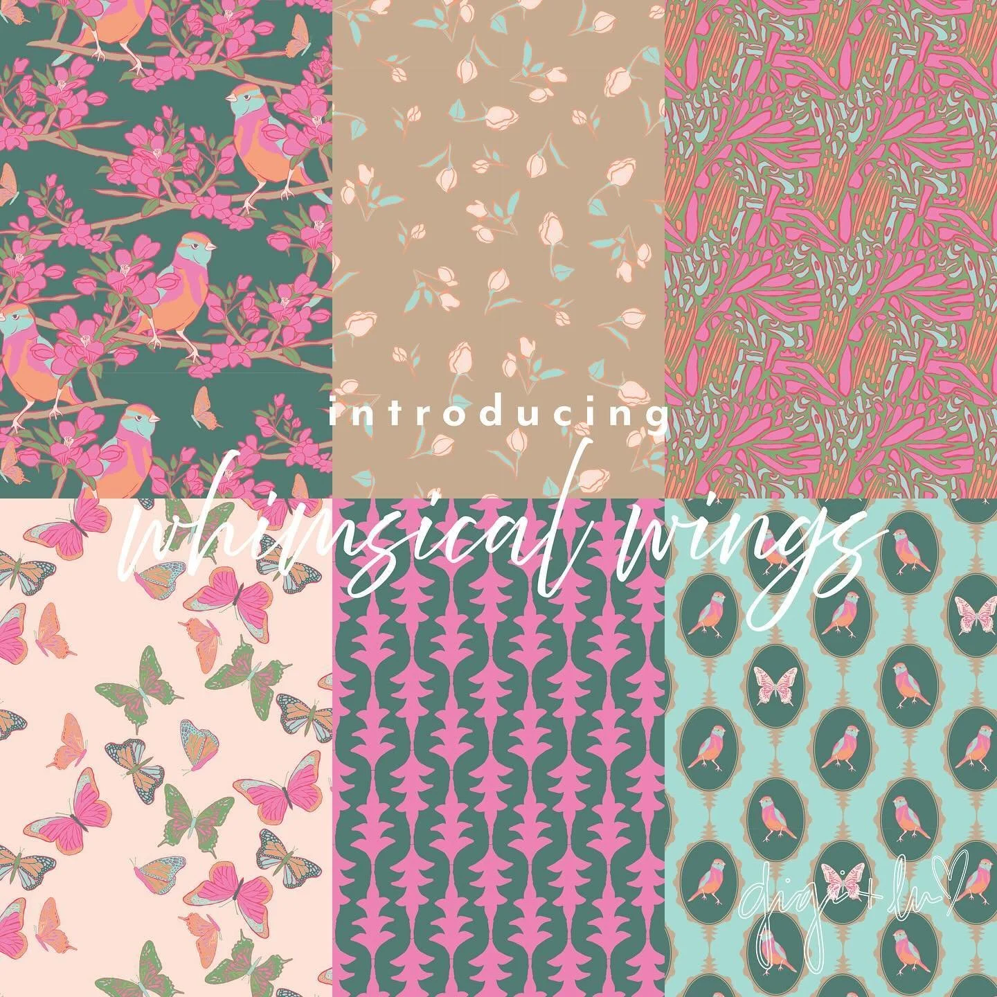 The birds are chirping and the flowers are blooming. You can bring your creations to life with my new Whimsical Wings collection - available on Spoonflower and available for licensing (links in profile) 
.
.
.
.
.
#surfacedesigner #pattern #patternde