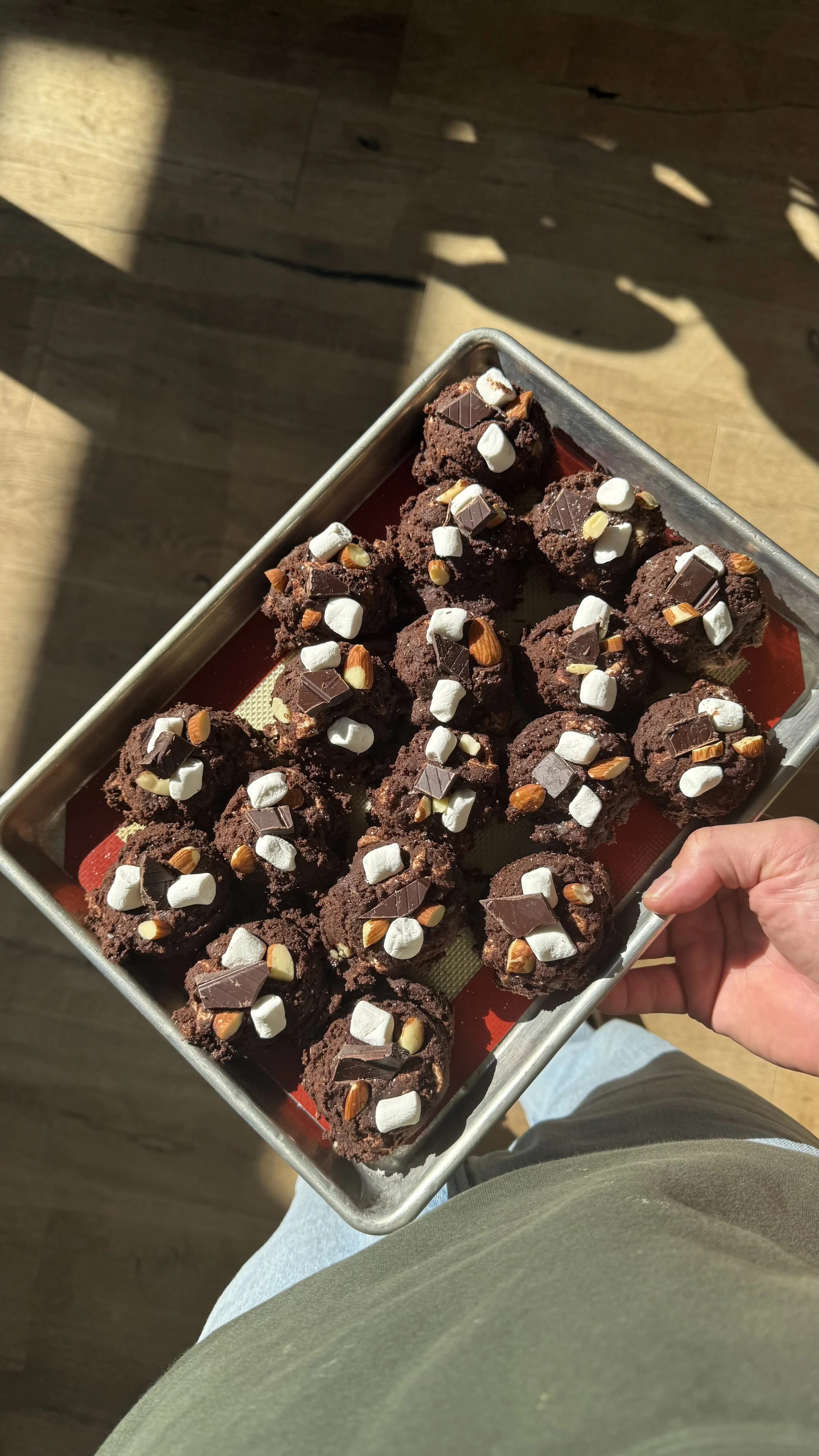 Chewy Double Chocolate Rocky Road Cookie