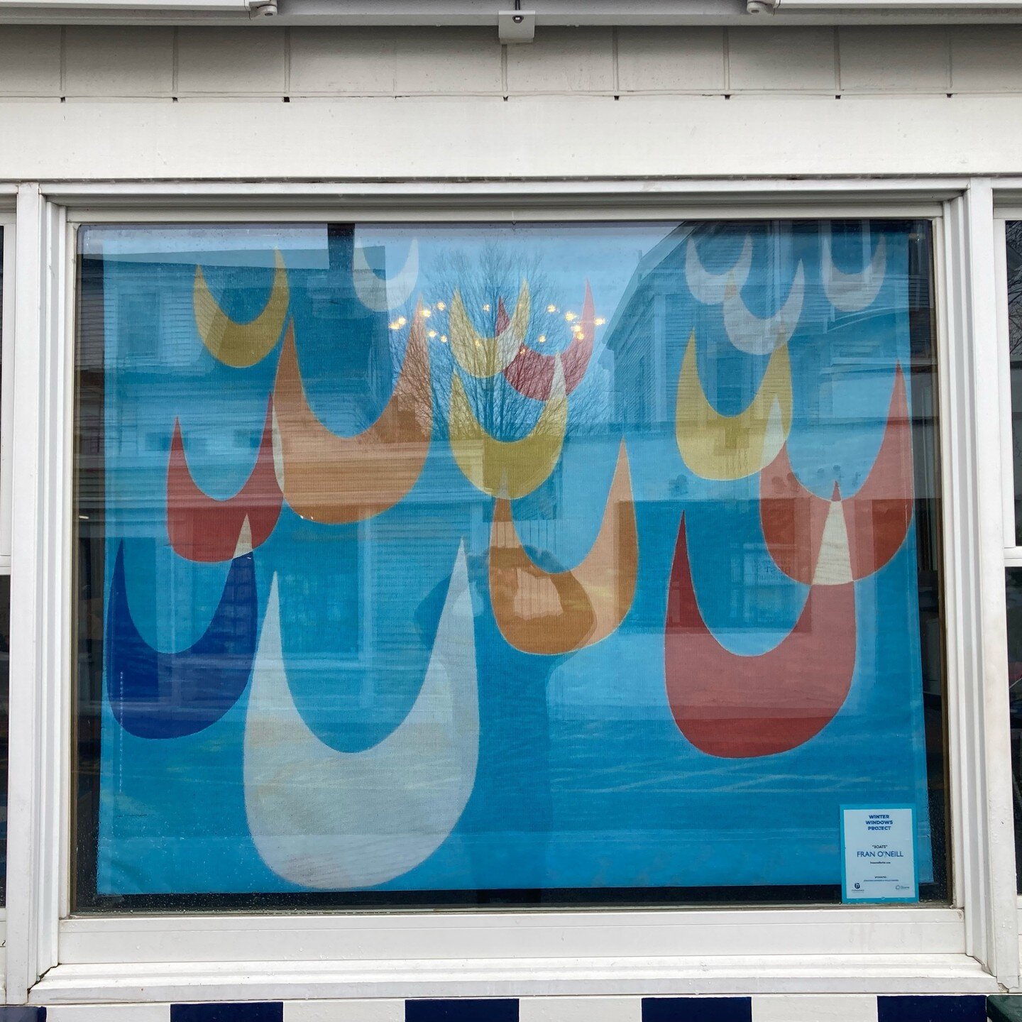 A Big Thank You to @guerrettemarc + his WINTER WINDOWS PROJECT featuring LOCAL ART! Also a big Thank You to THE CROWN + ANCHOR'S JONATHAN HAWKINS + PAOLO MARTINI for sponsoring my artwork! #myptown #myptown🌈 #commonsptown @commonsptown #abstractpain