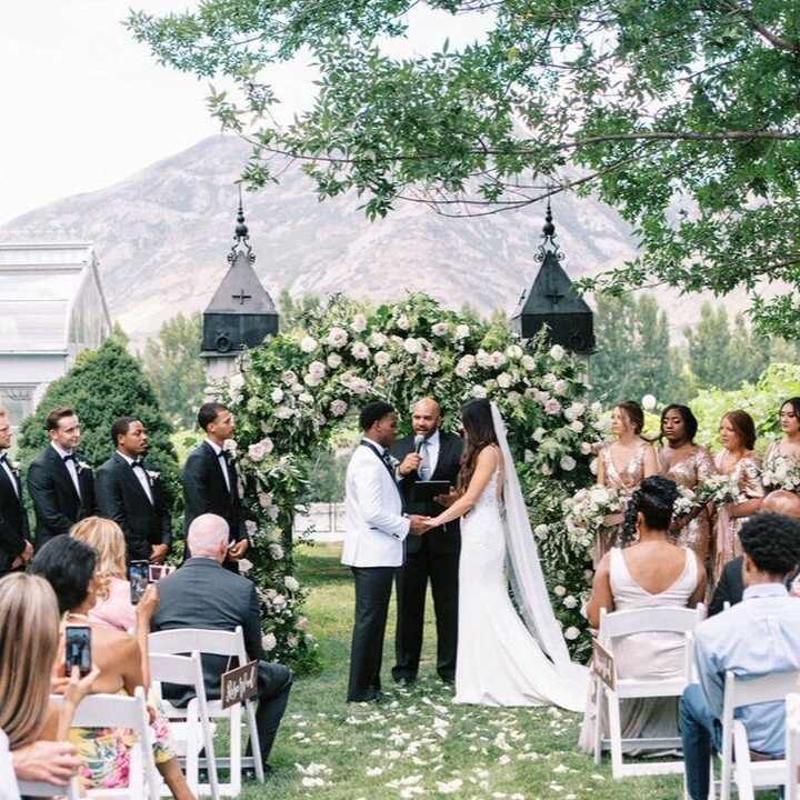 This arch perfectly accompanied the mountainous peaks which made for the most stunning backdrop.

#destinationwedding #ceremonyarch #floralarch #mountainwedding #parkcitywedding #parkcityweddingplanner