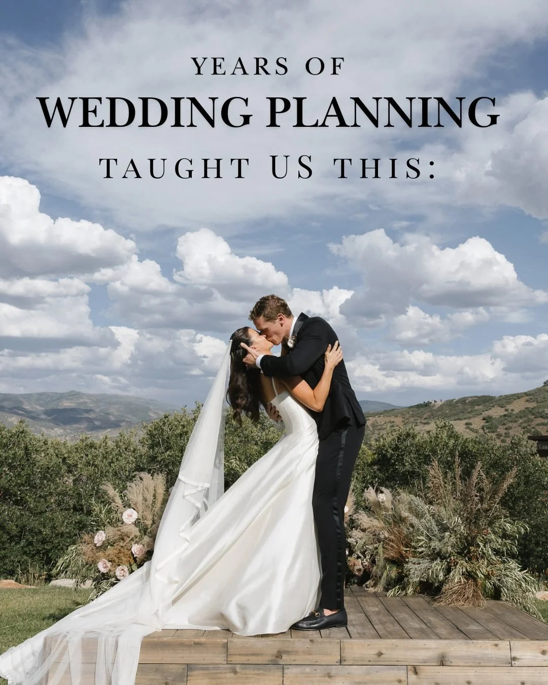 What years of wedding planning has taught us.

#parkcityweddingplanner #blueskyutahwedding #luxuryweddingplanning #utahweddingplanner #parkcitywedding